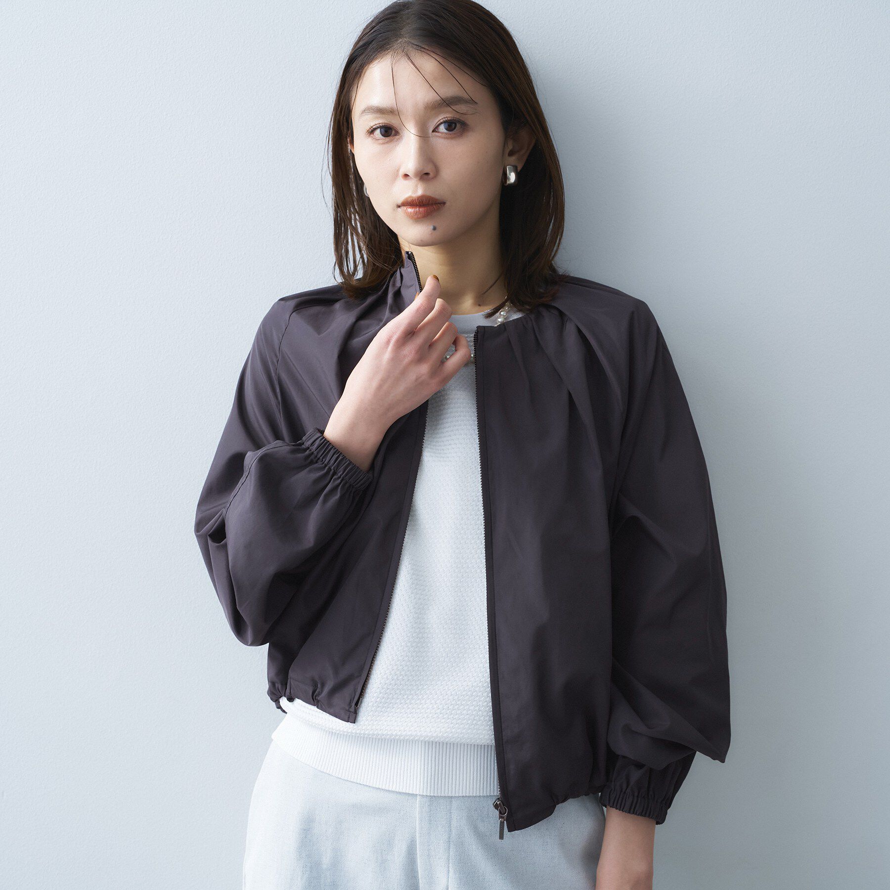 UNTITLED「【セットアップ可/はっ水】シャイニータイプライターブルゾン」|ブルゾン・スタジャン|