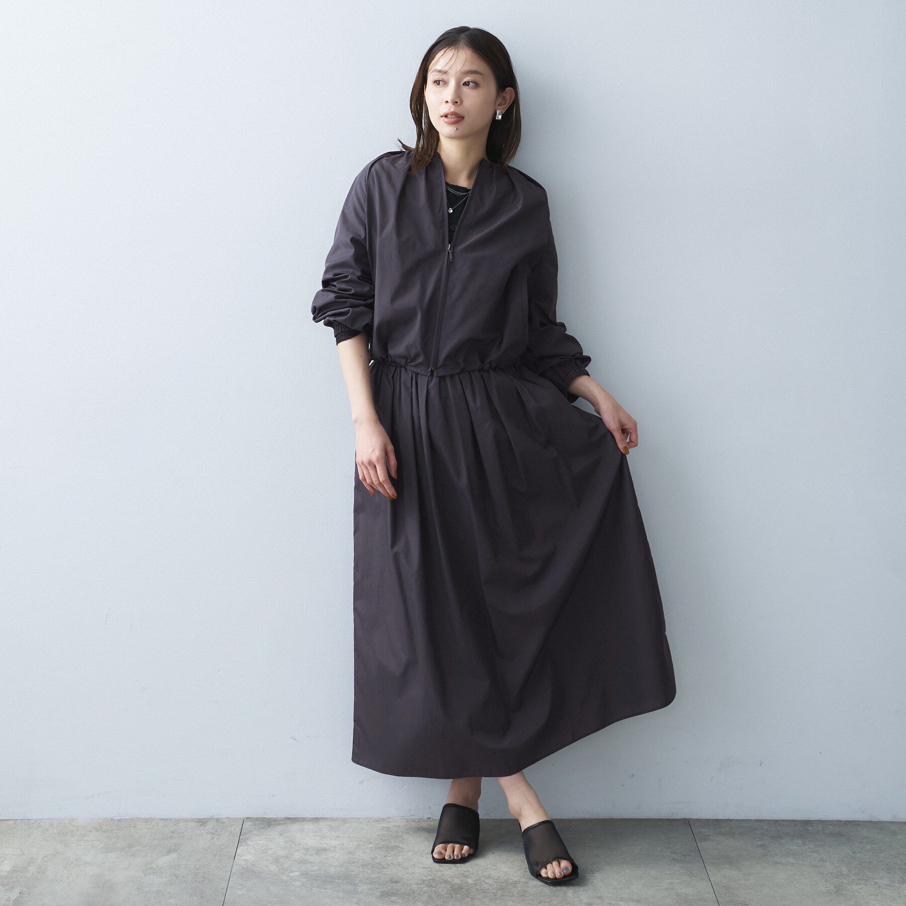 UNTITLED「【セットアップ可/はっ水】シャイニータイプライターブルゾン」|ブルゾン・スタジャン|