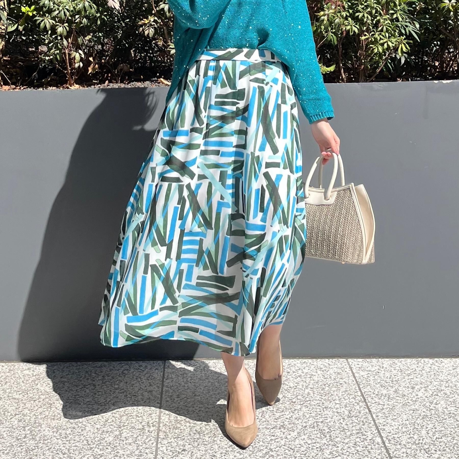 COUP DE CHANCE「【洗える／ウエストゴム】柄スカート」|スカート|