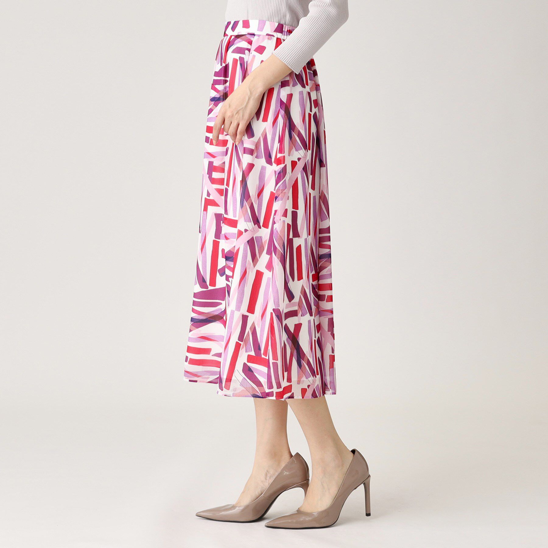 COUP DE CHANCE「【洗える／ウエストゴム】柄スカート」|スカート|