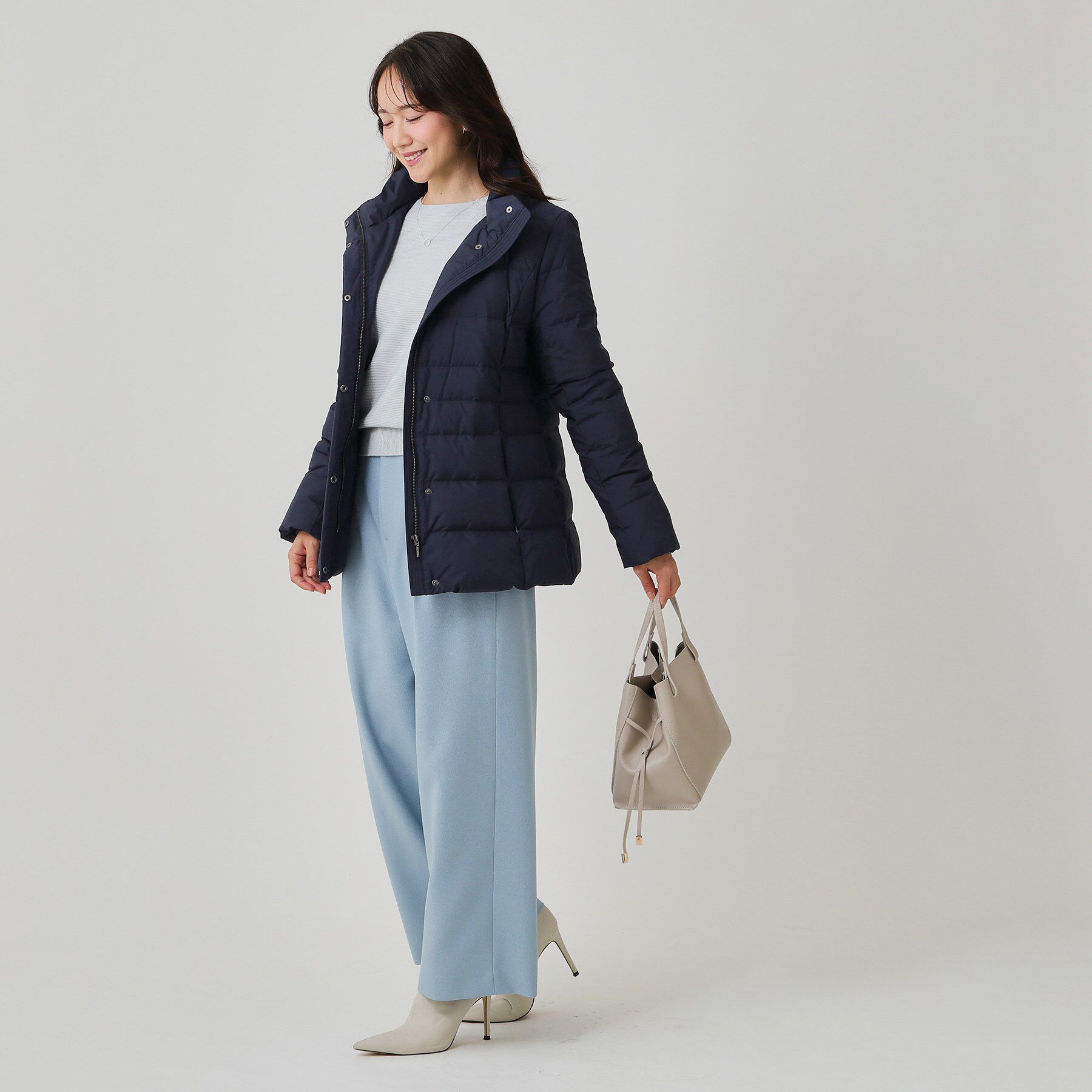 COUP DE CHANCE「【フランス産ホワイトダックダウン／FP800保温性◎／抗菌防臭／手洗い可】ミドル丈ダウンコート」|ダウン|