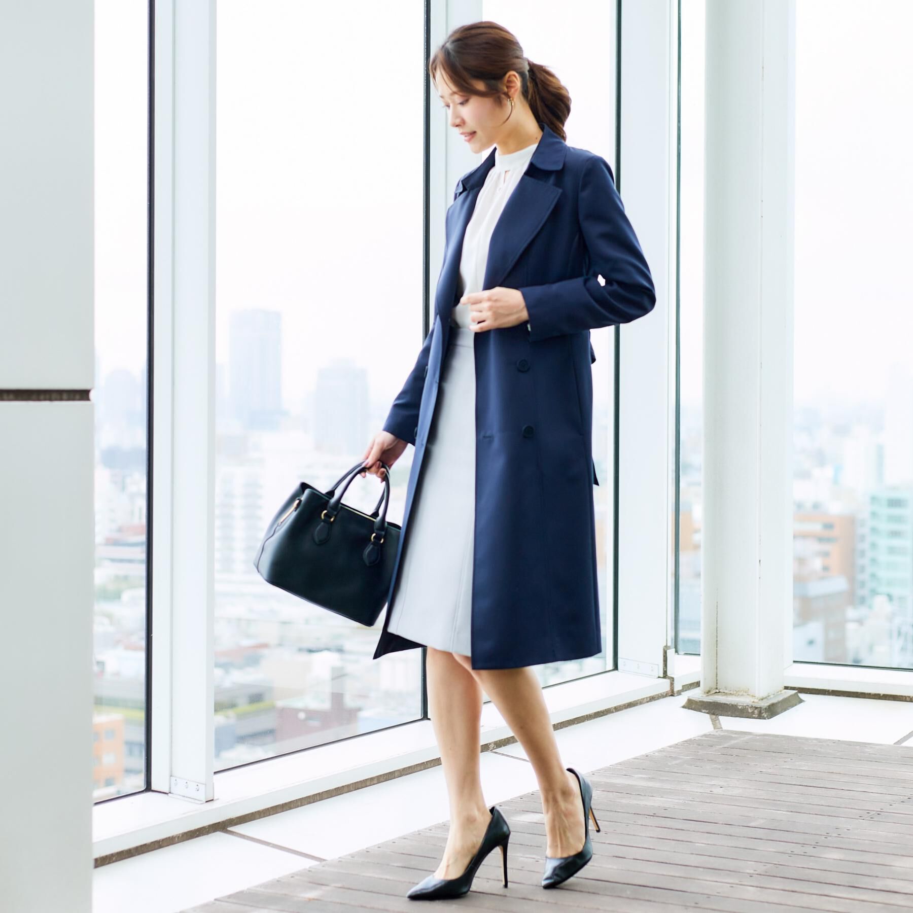 COUP DE CHANCE「【撥水／細見えシルエット】きれいめトレンチコート」|トレンチコート|