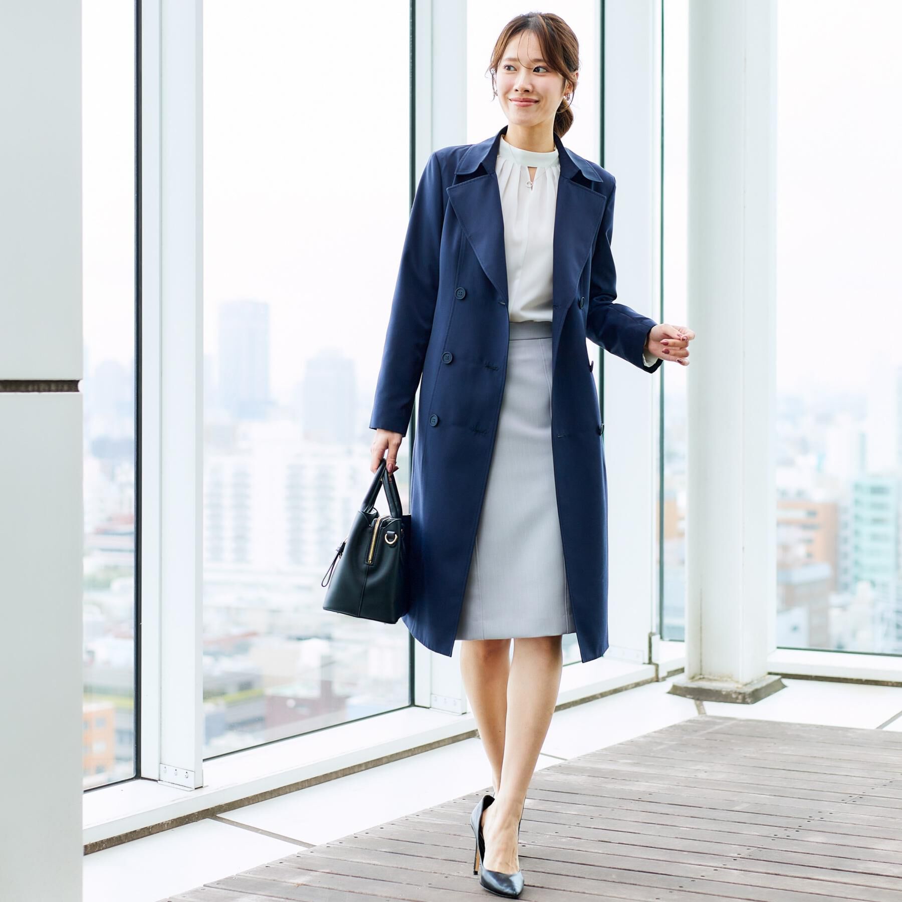 COUP DE CHANCE「【撥水／細見えシルエット】きれいめトレンチコート」|トレンチコート|