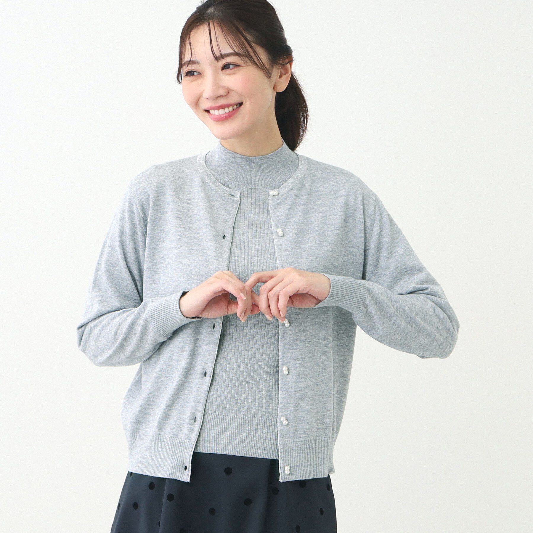 Reflect「【夏SALE／手洗い可】カーディガン＋ニットツインセット」|その他|ライトグレー(011