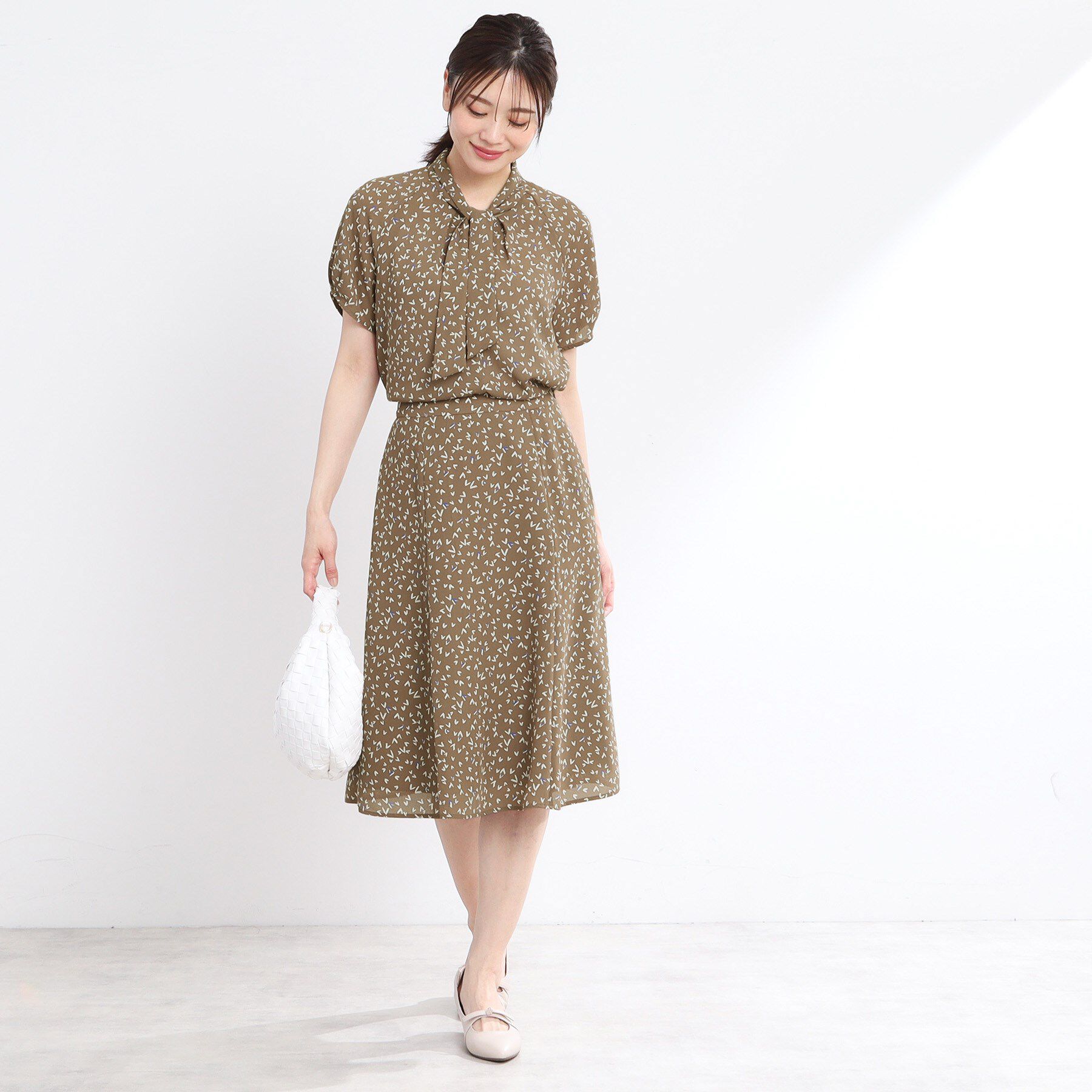 Reflect「【マシンウォッシュ可／セットアップ可】Aラインプリントスカート」|スカート|