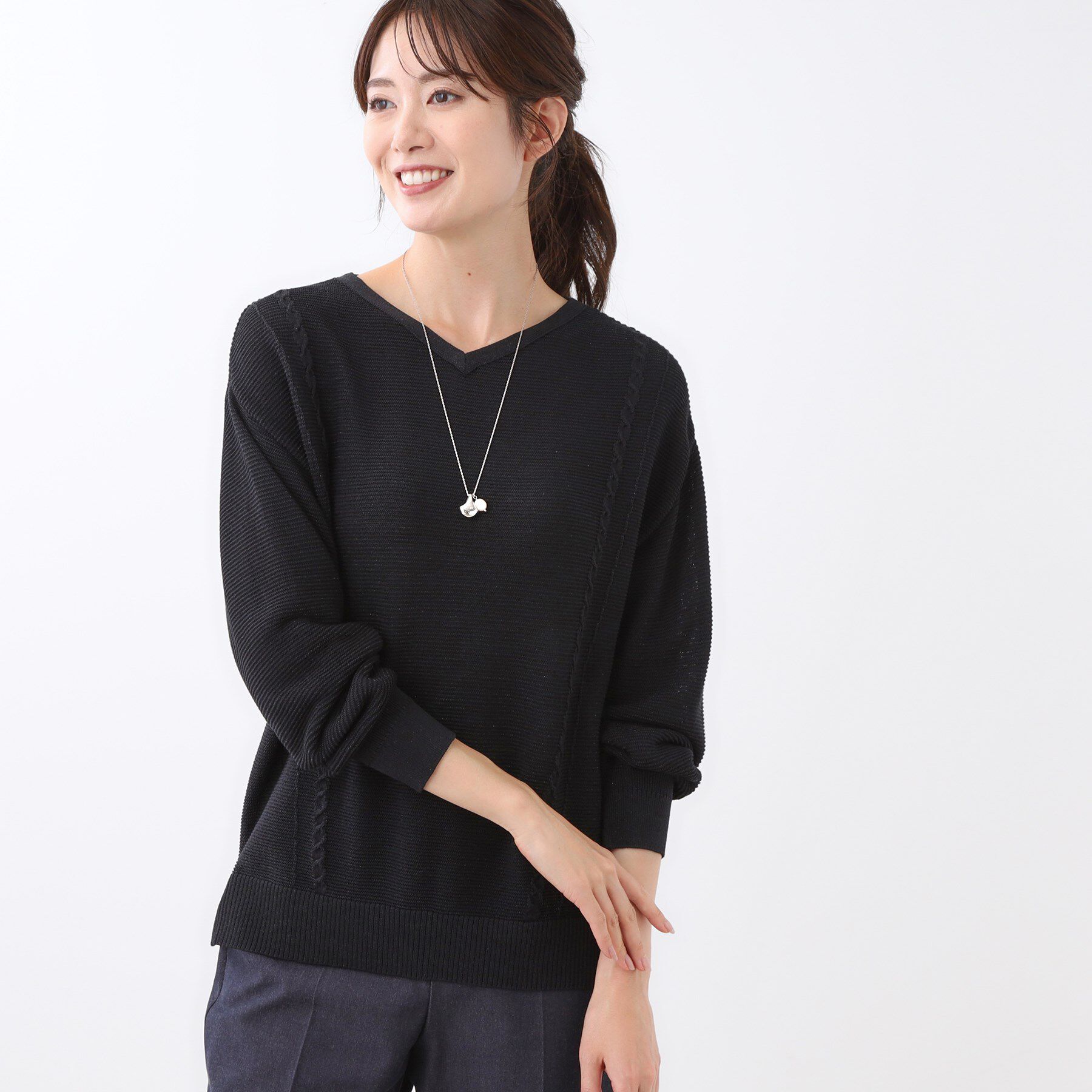 Reflect「【パンツ合わせにぴったり◎】ゆったりオフボディニット」|ニット・セーター|