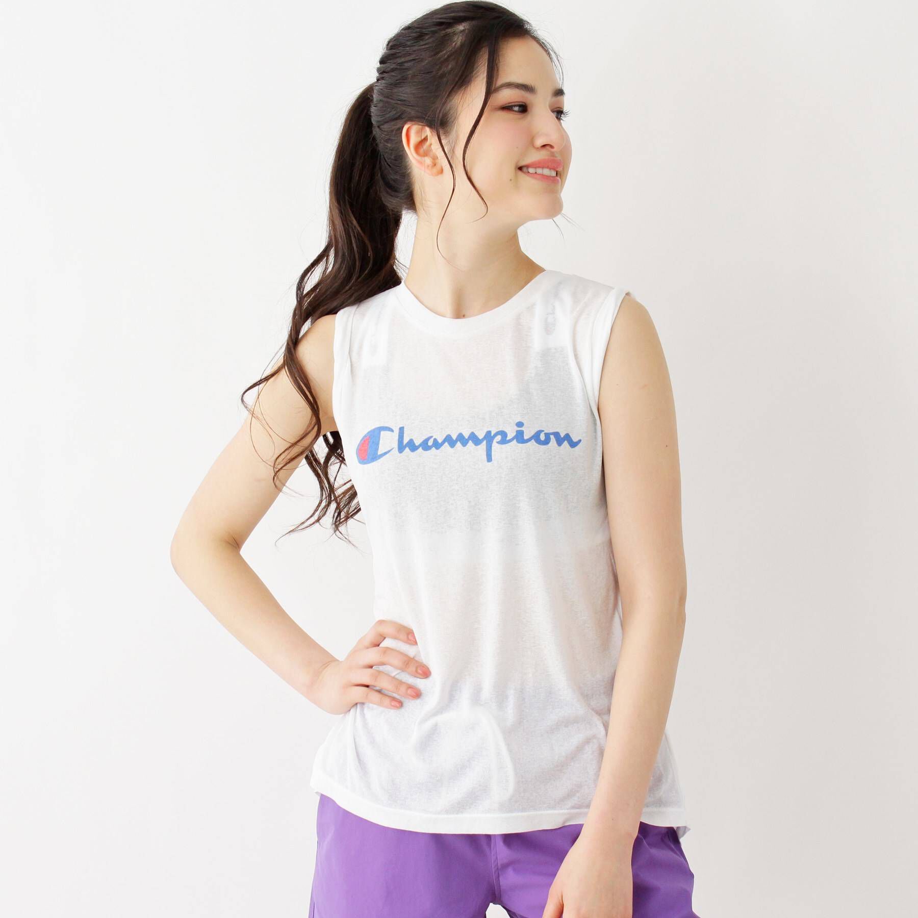 grove「【WEB限定】Champion ノースリーブＴシャツ」|Tシャツ・カットソー|オフホワイト(803