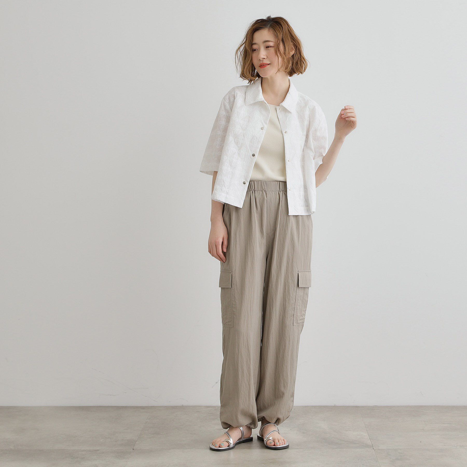 grove「刺繍レースショートジャケット」|テーラードジャケット|