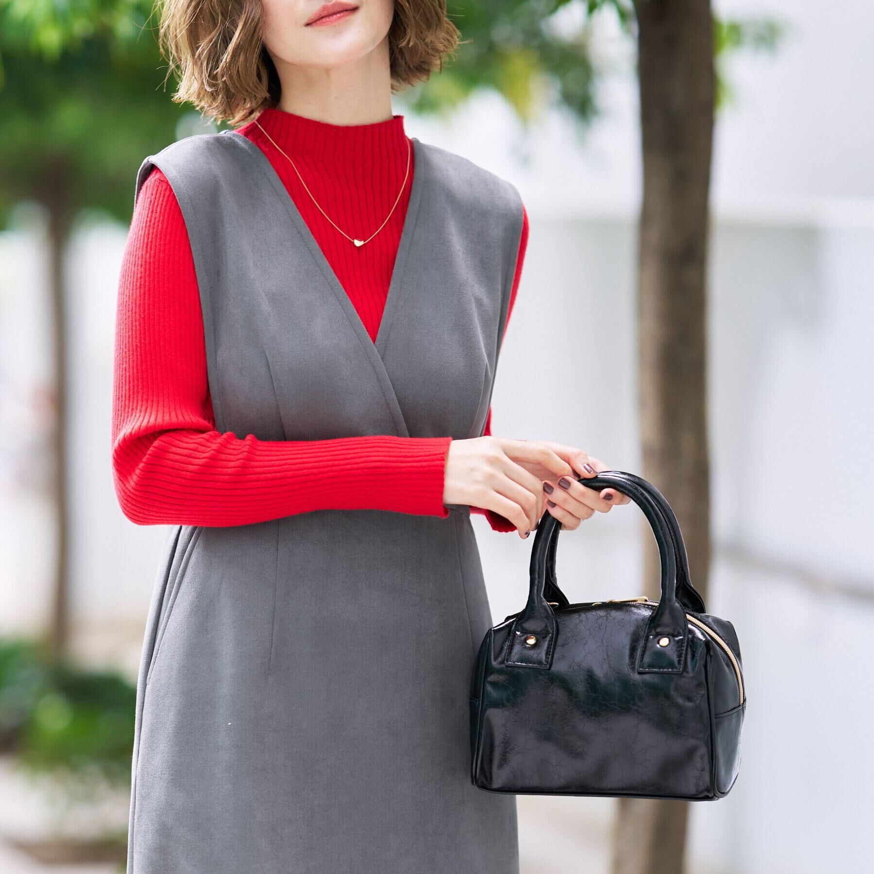 grove「ワイドハンドル2WAYボストンバッグ」|ボストンバッグ|