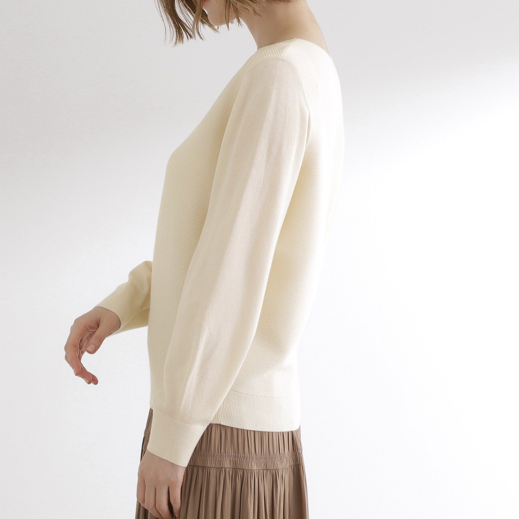 grove「【最終お値下げ！】ガーターボートネックプルオーバー【洗える/毛玉軽減】」|ニット・セーター|