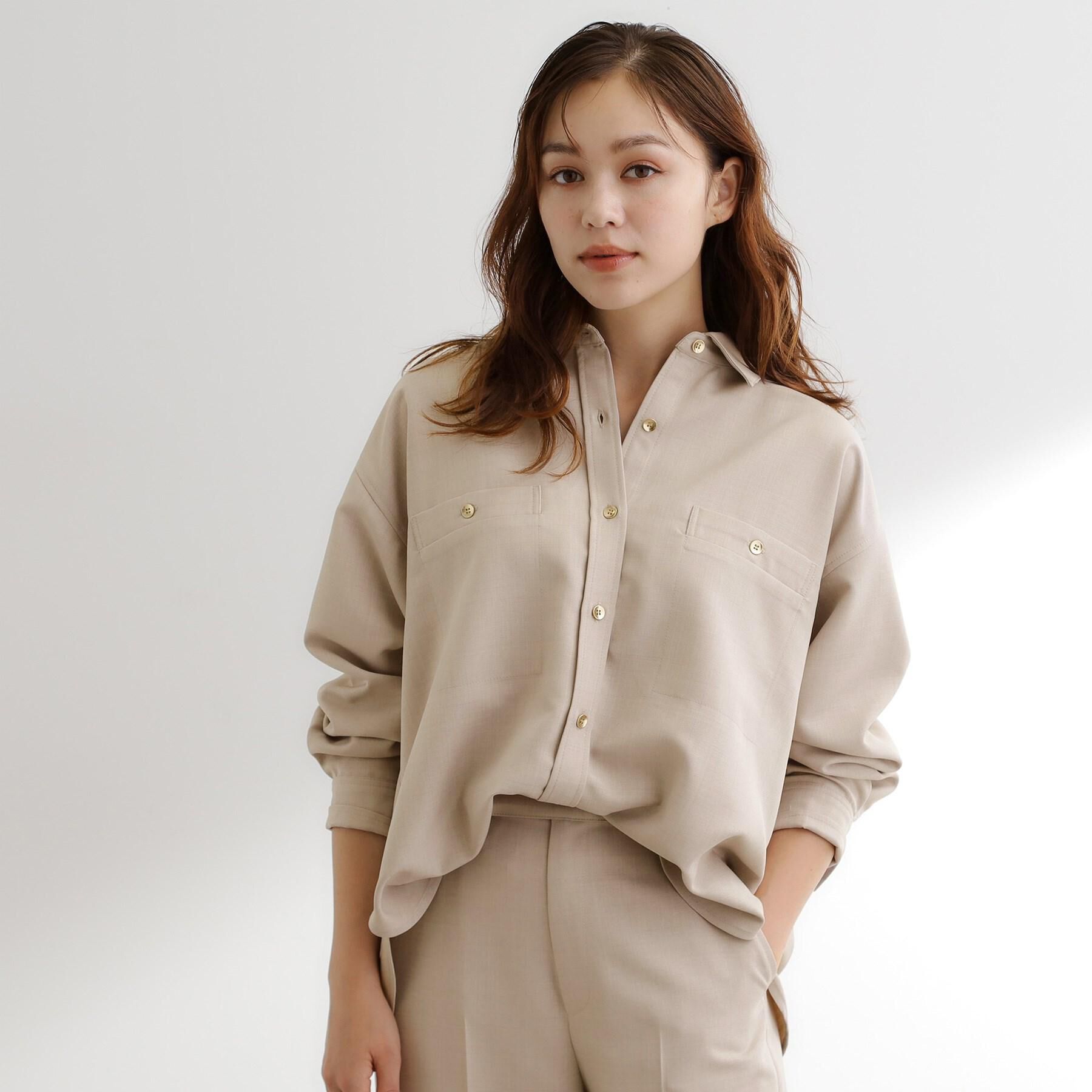 grove「【カセット服/選べる着丈】洗濯機で洗えるオーバーシャツ」|シャツ・ブラウス|