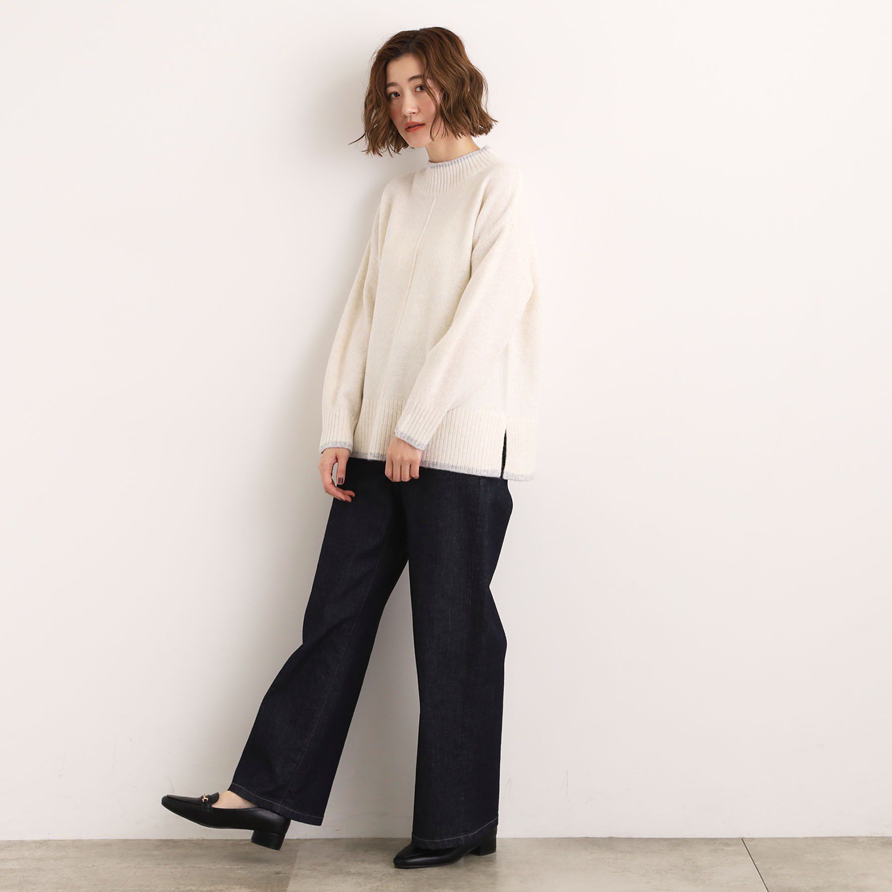 grove「【洗える】ふんわりウール混オーバーサイズニット」|ニット・セーター|