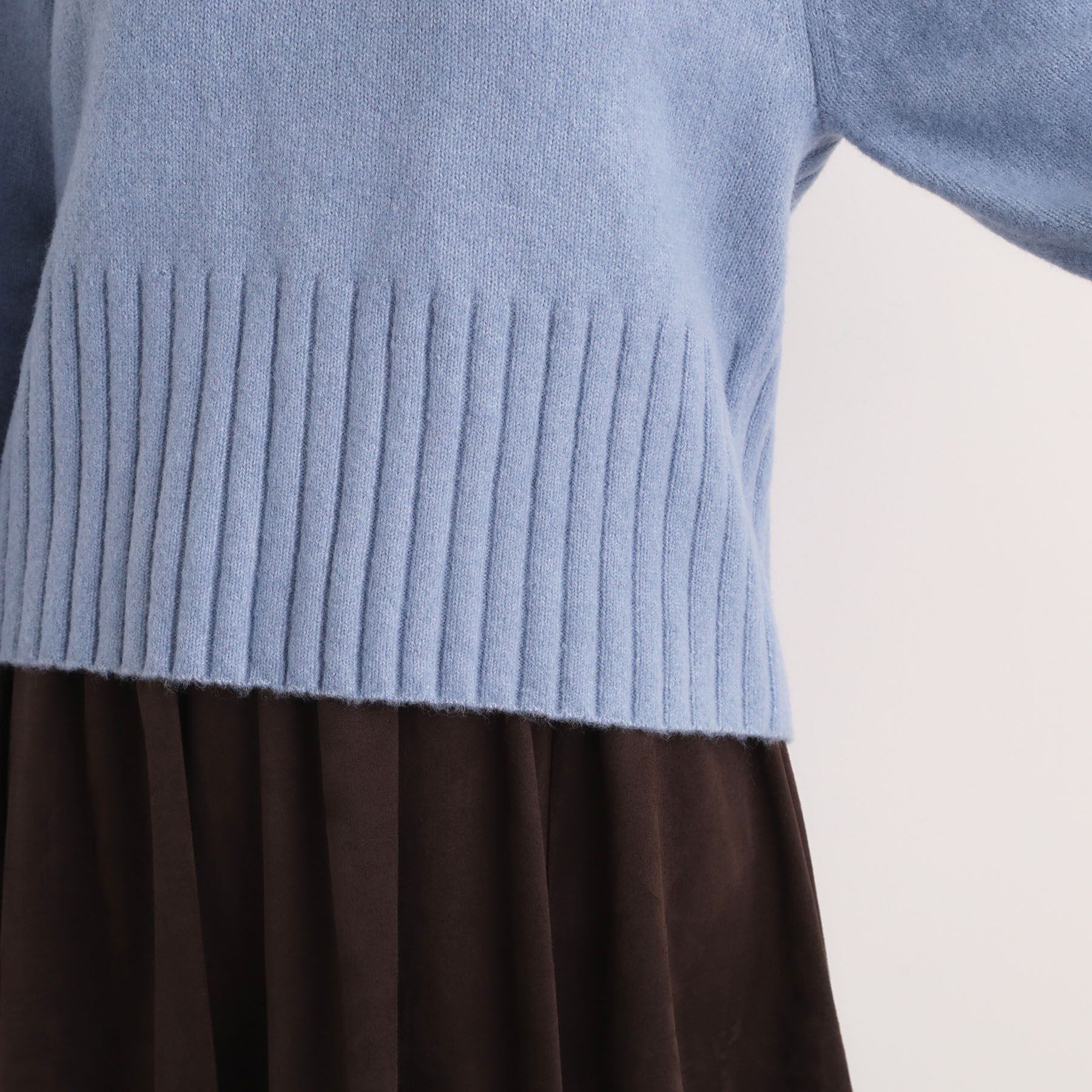 grove「【洗える】バックリブ切替ニット」|ニット・セーター|