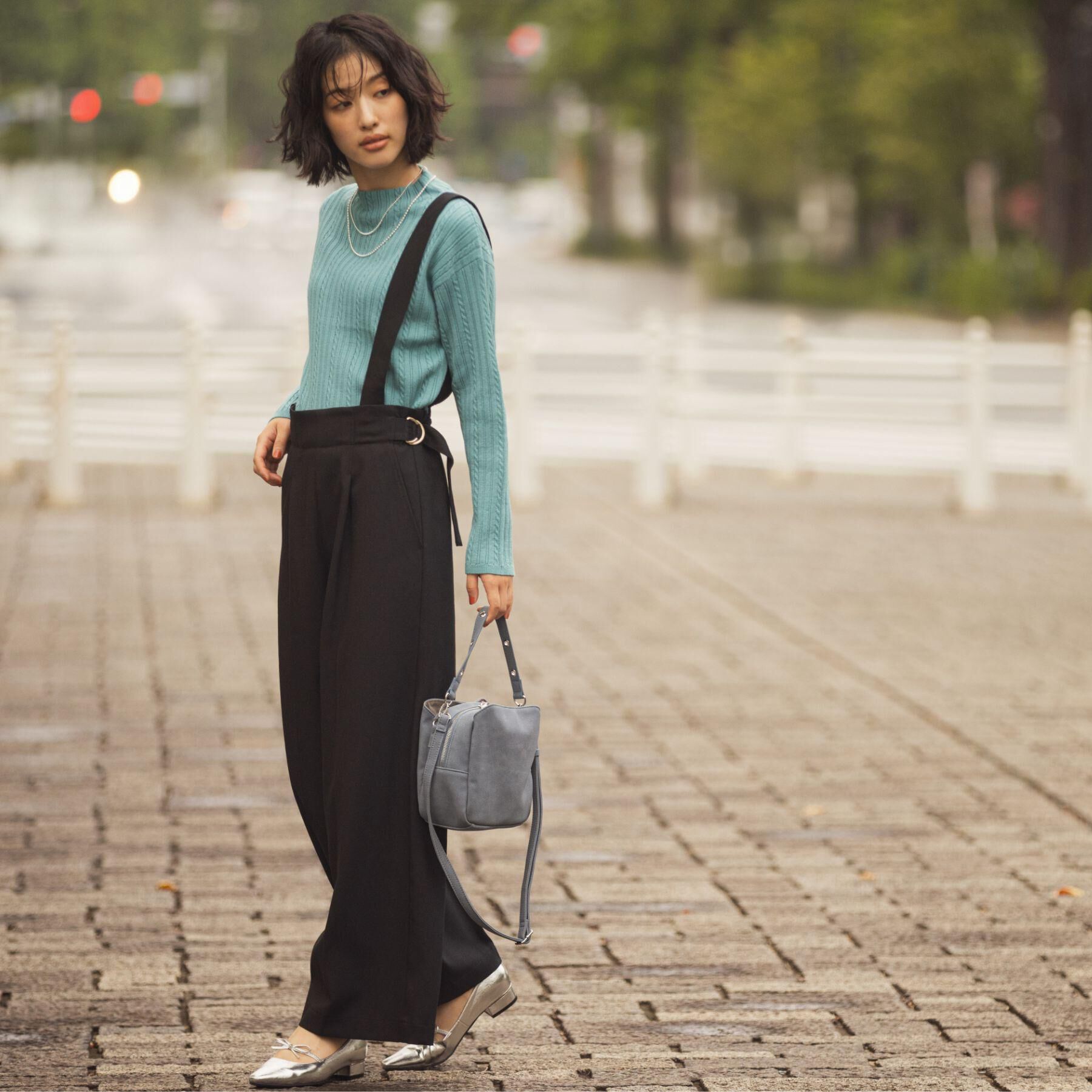 grove「サス付きセンタープレスワイドパンツ」|その他|