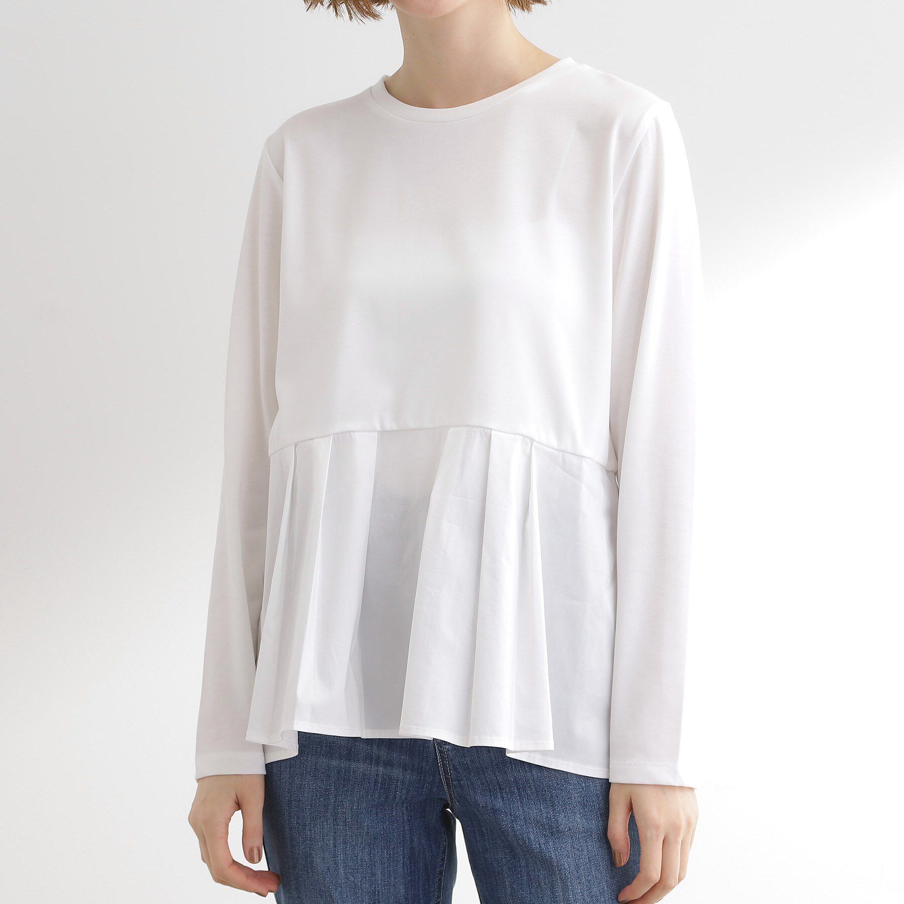grove「裾切替タックペプラムTシャツ」|Tシャツ・カットソー|