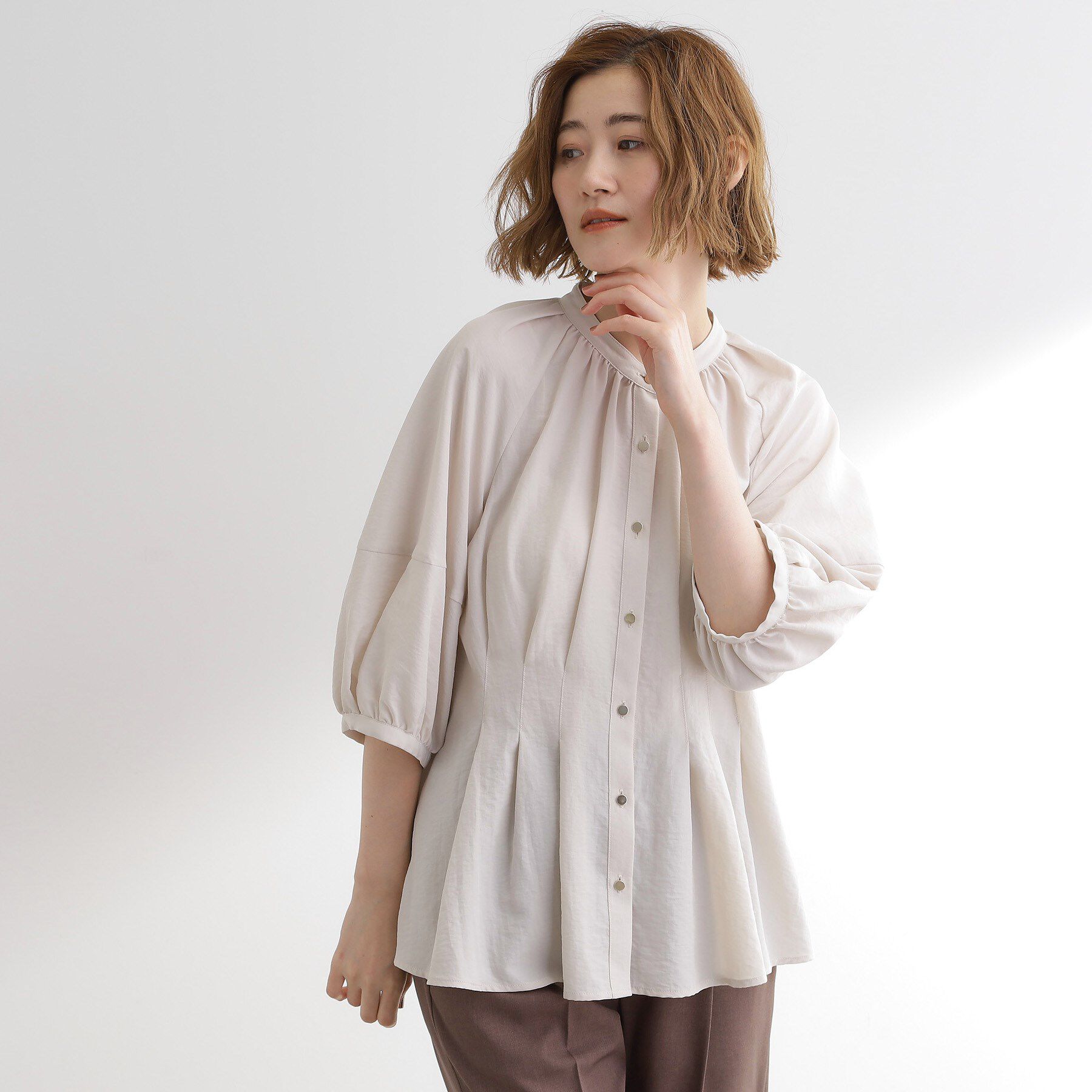 grove「ウエストタックチュニックブラウス」|シャツ・ブラウス|