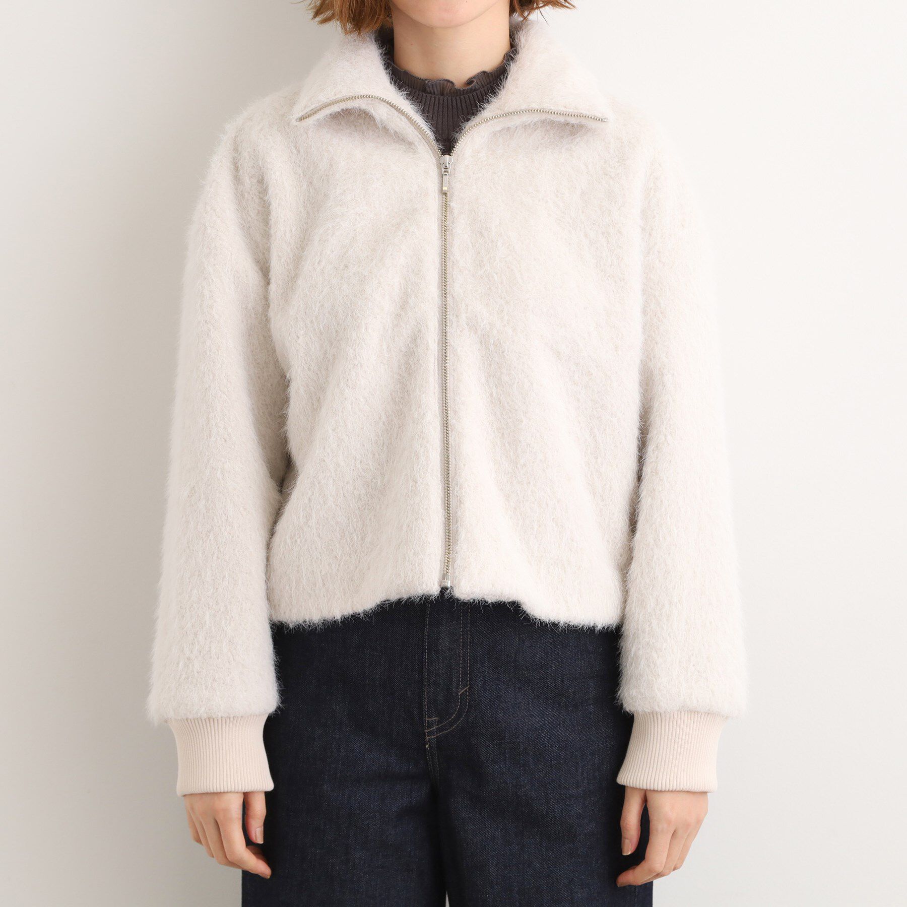 grove「ふんわりと包み込む、リュクスなフェイクファーブルゾン」|ブルゾン・スタジャン|