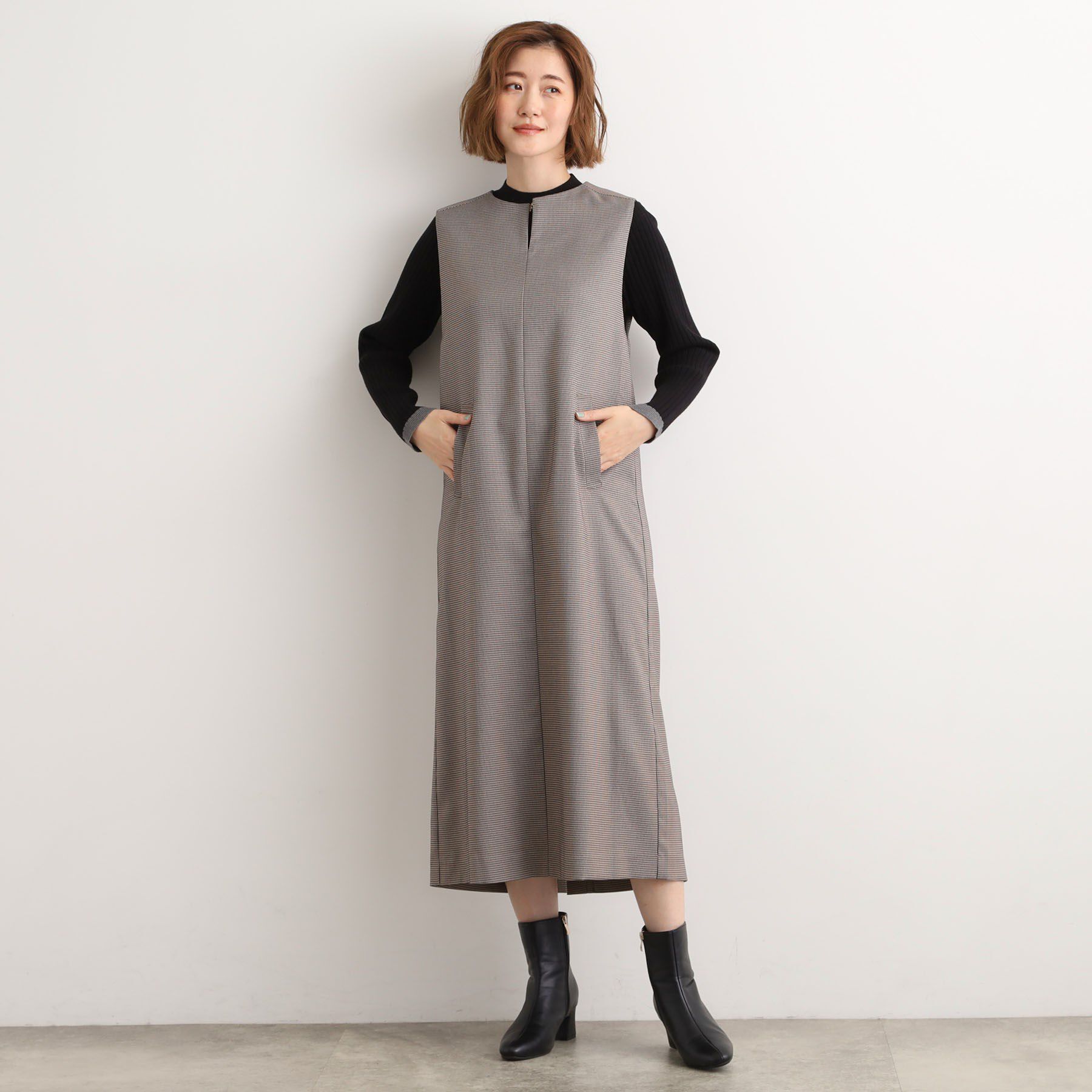 grove「【2WAY/美シルエット】着こなし自在のジャンドレワンピース」|ワンピース|