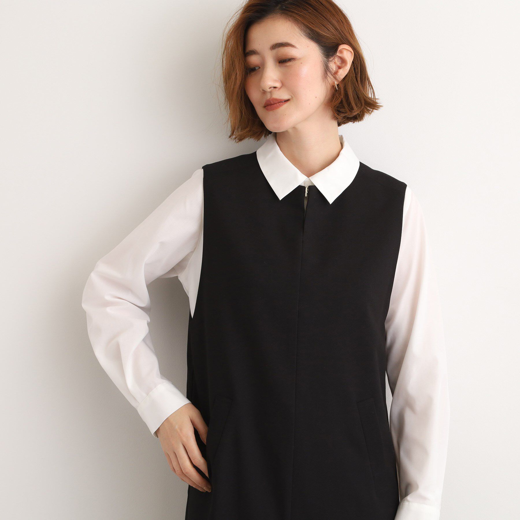 grove「【2WAY/美シルエット】着こなし自在のジャンドレワンピース」|ワンピース|