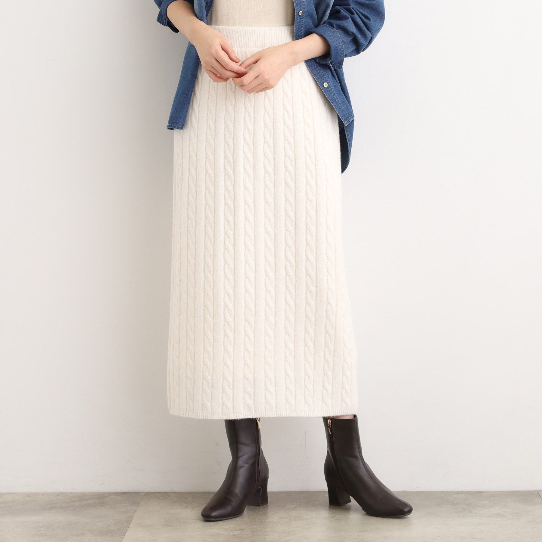 grove「【SETITEM】ケーブルニットスカート」|スカート|