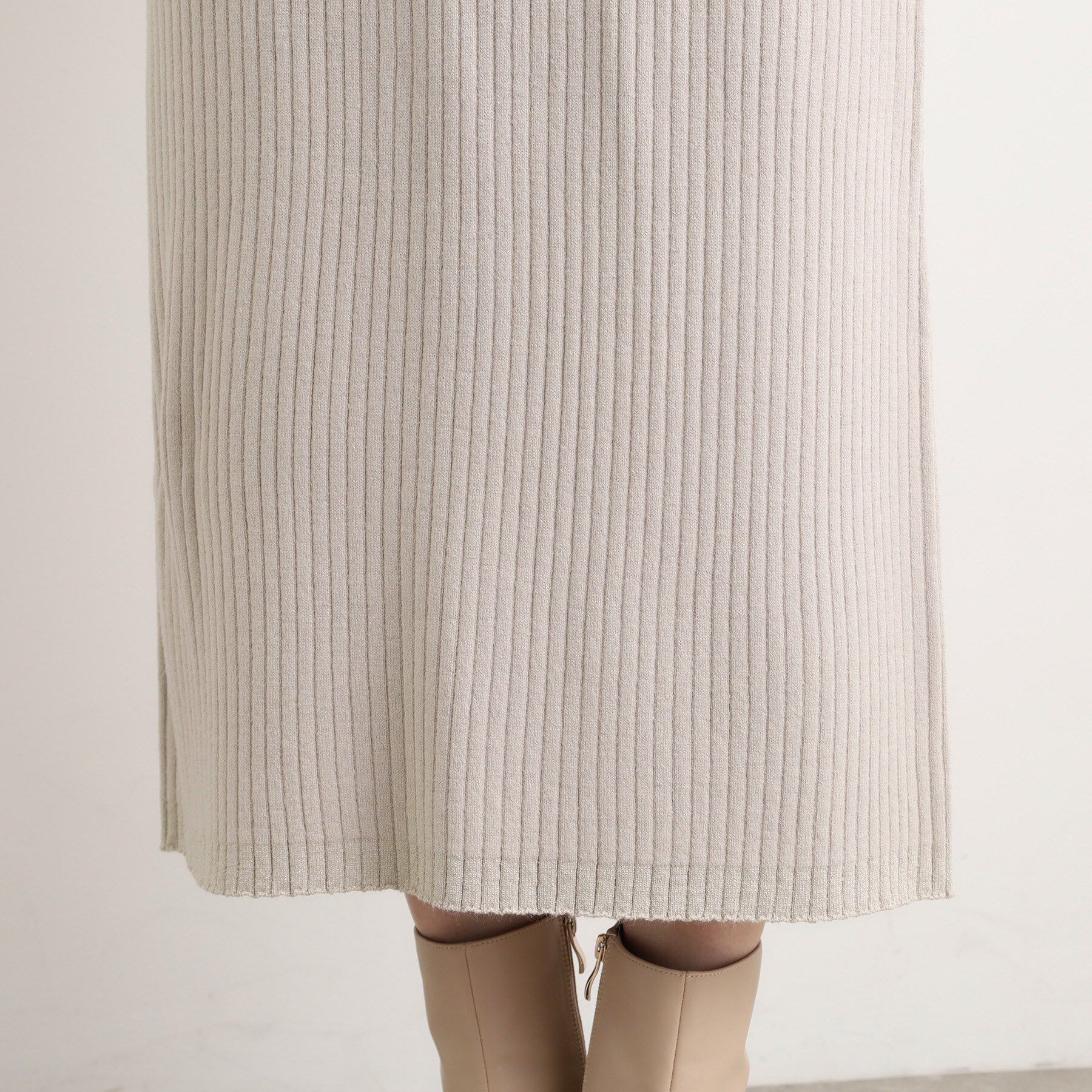 grove「【2点SET/体型カバー】一枚で決まる、ペプラムベスト&times;ニットワンピース」|ワンピース|