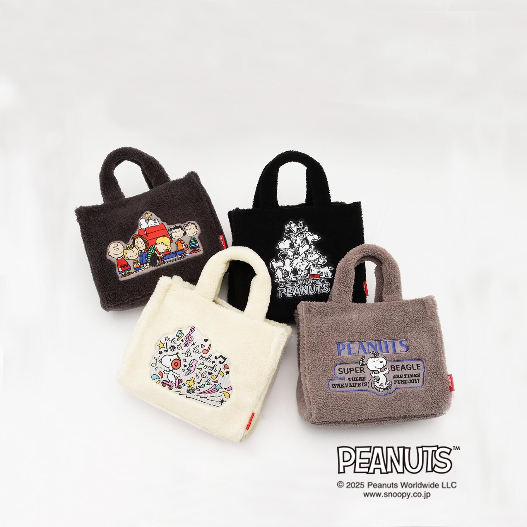 grove「【PEANUTS】ボアスクエア2WAYトート」|トートバッグ|
