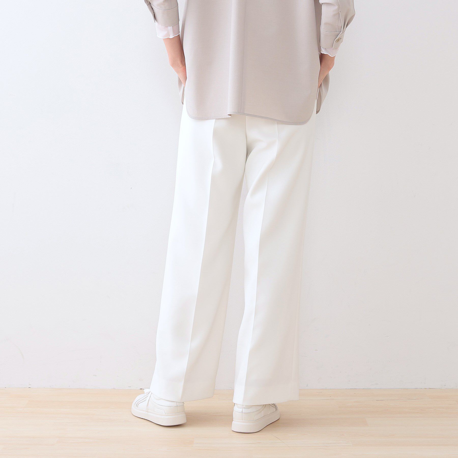 INDIVI「【復活！褒められパンツ】ストレッチ ワイドパンツ」|その他|