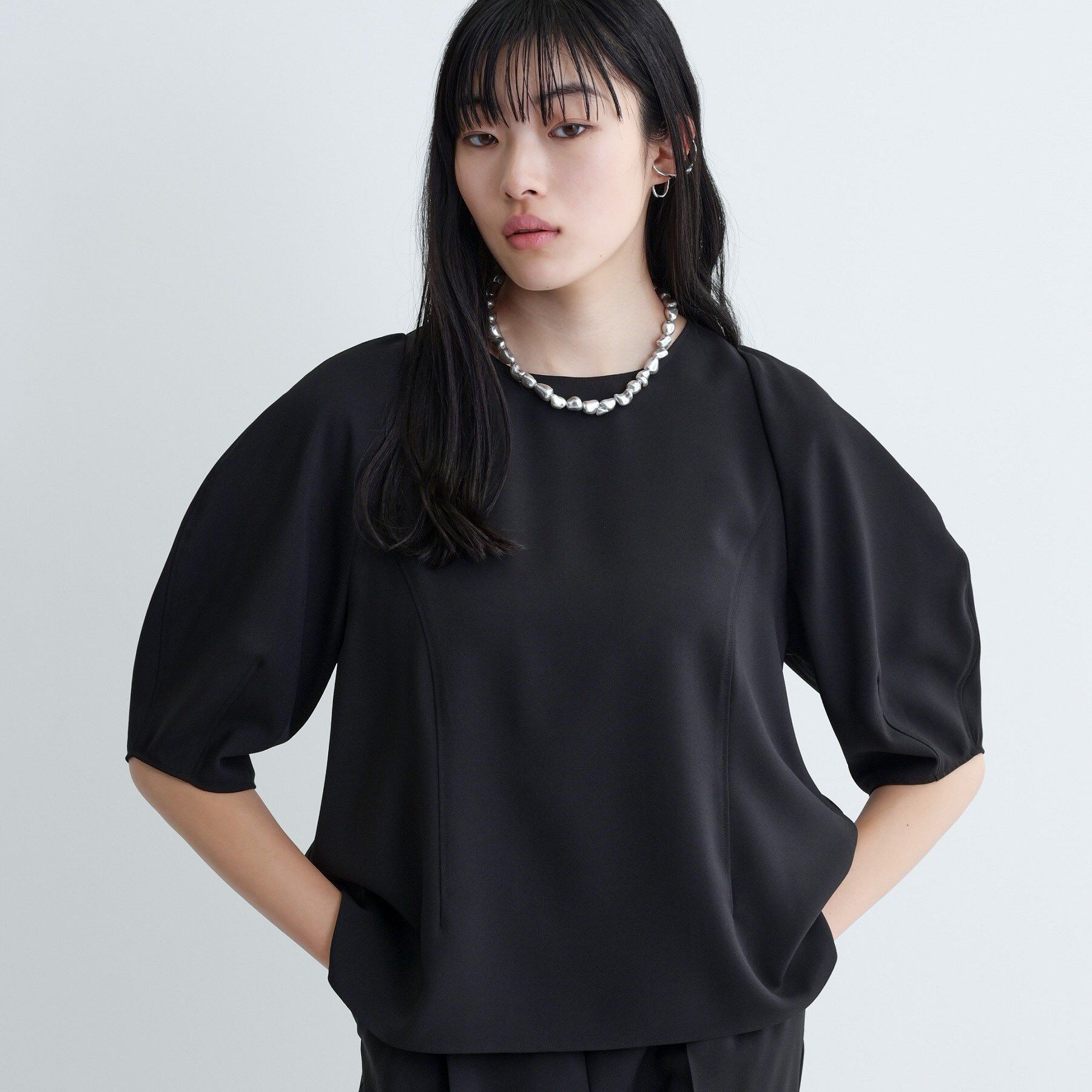 GALLEST「【セットアップ対応】バルーンスリーブブラウス【通勤・セレモニー】」|シャツ・ブラウス|