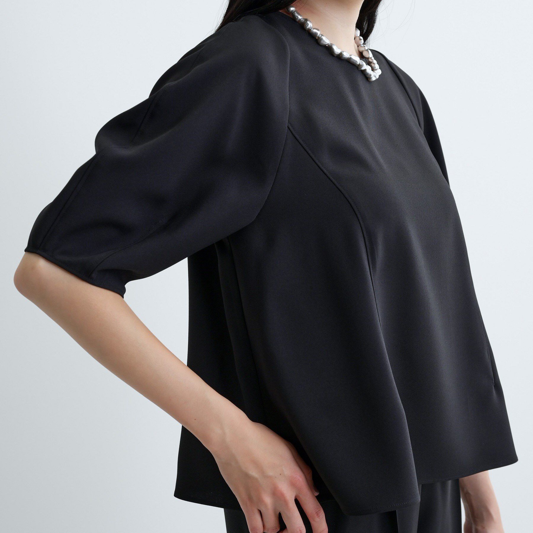 GALLEST「【セットアップ対応】バルーンスリーブブラウス【通勤・セレモニー】」|シャツ・ブラウス|ブラック(019)