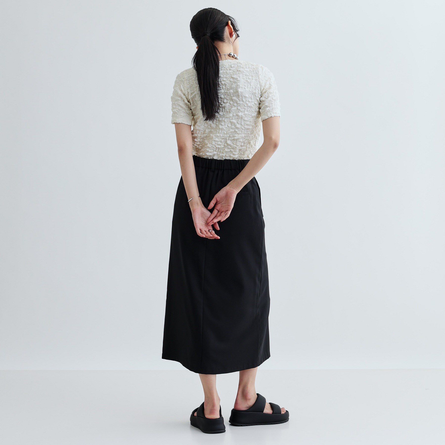 GALLEST「【セットアップ対応】リネンライクボックスタックスカート【カセット服/通勤・オフィス】」|スカート|