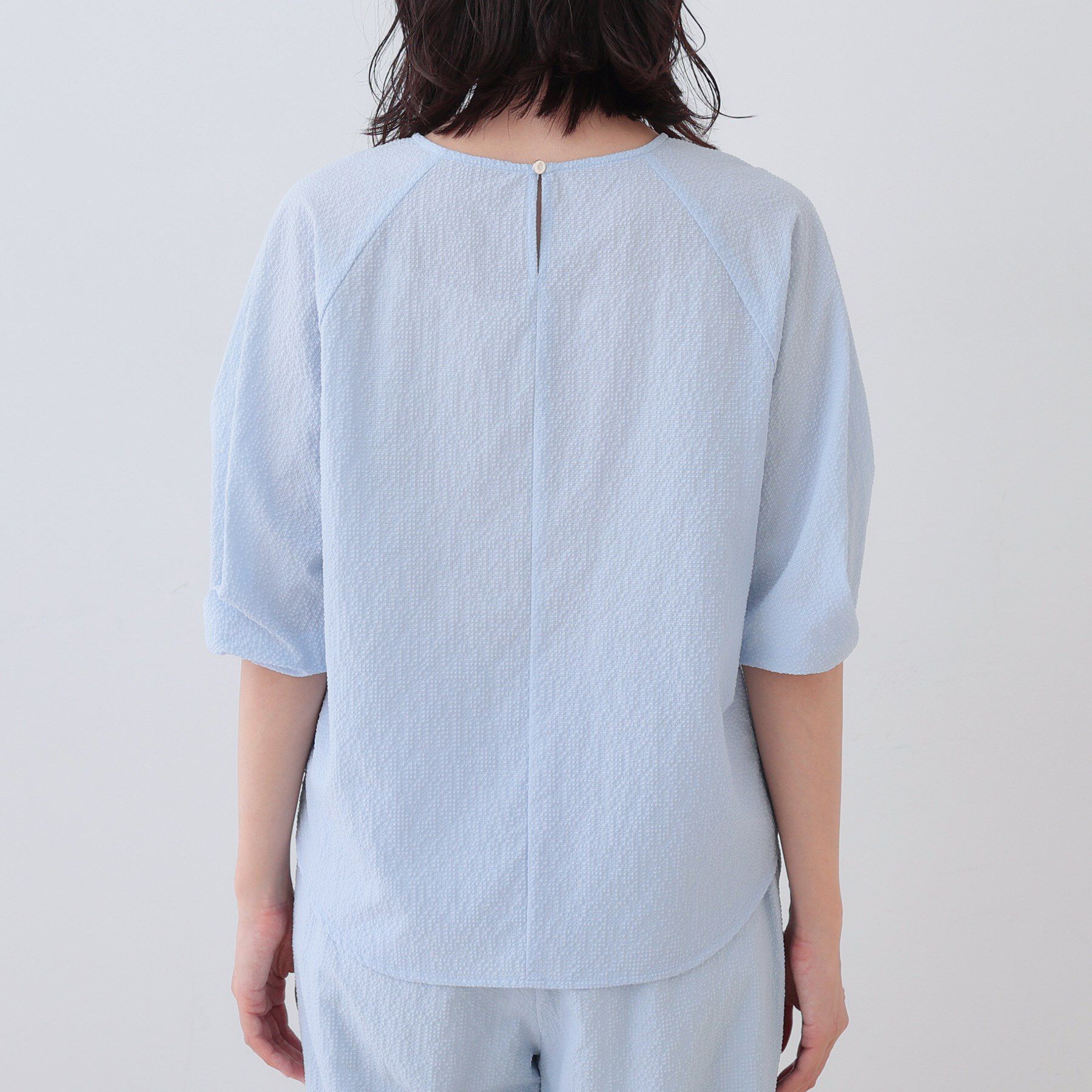 INDIVI「【SETUP可能／涼しい】タックスリーブブラウス」|シャツ・ブラウス|
