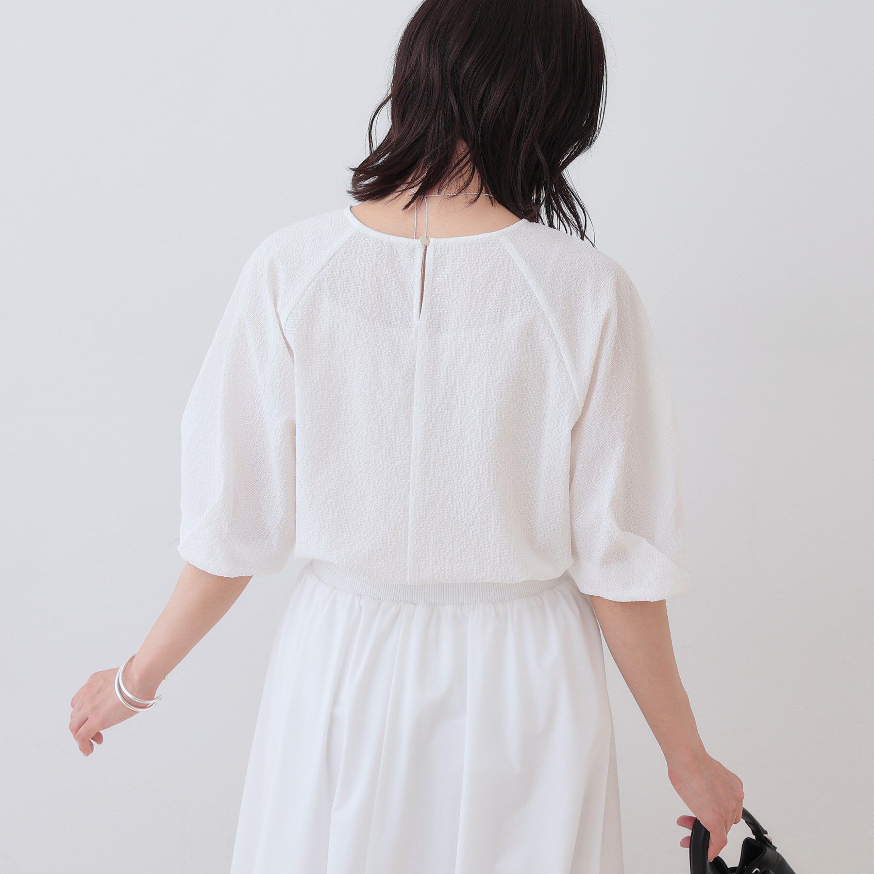 INDIVI「【SETUP可能／涼しい】タックスリーブブラウス」|シャツ・ブラウス|