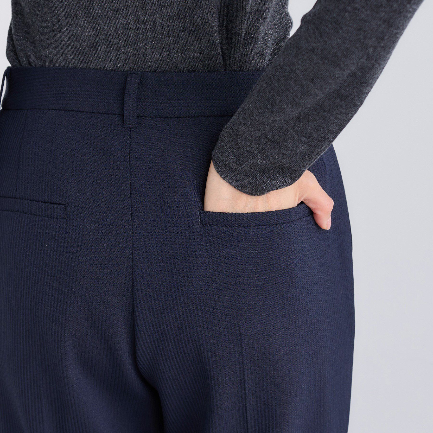 INDIVI「【日本製／通勤スーツ】プレシャスドビー テーパードパンツ」|スーツ|