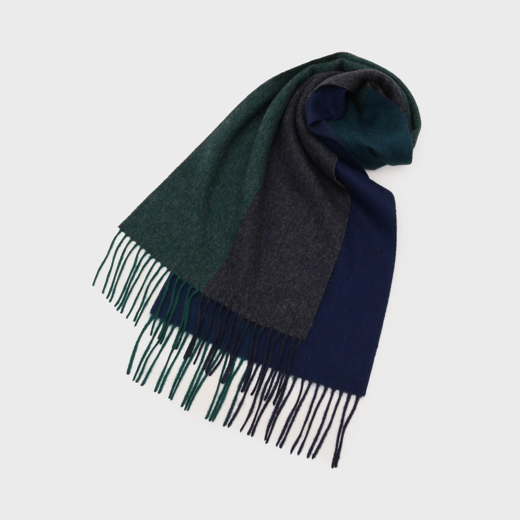 TAKEO KIKUCHI「【洗えるカシミヤ】ピュアカシミヤ 4面パネルマフラー」|ストール|