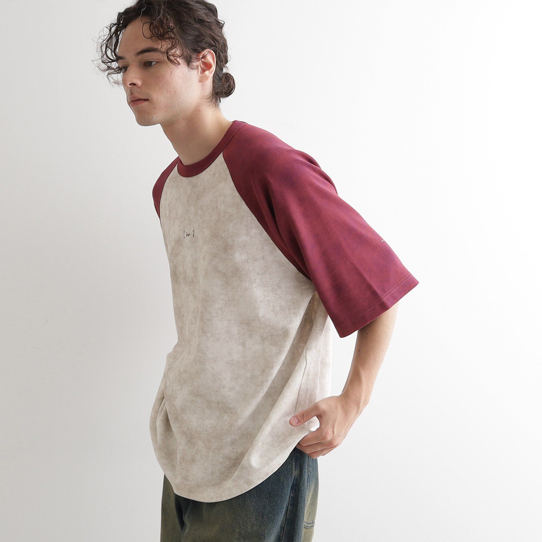 tk.TAKEO KIKUCHI「ヴィンテージライクラグランTシャツ」|Tシャツ・カットソー|ピンク(471)