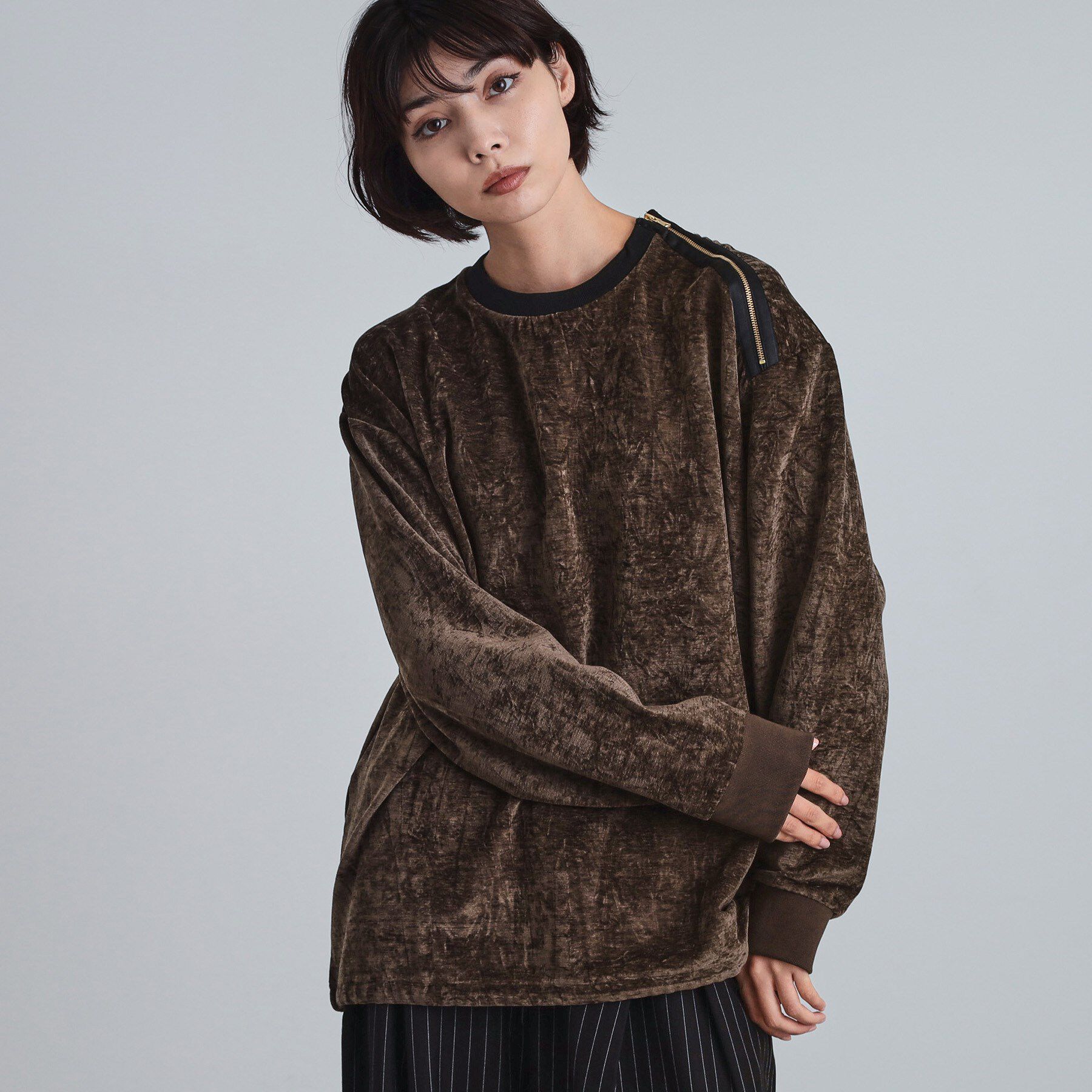 tk.TAKEO KIKUCHI「クラッシュベロアカットソー」|Tシャツ・カットソー|