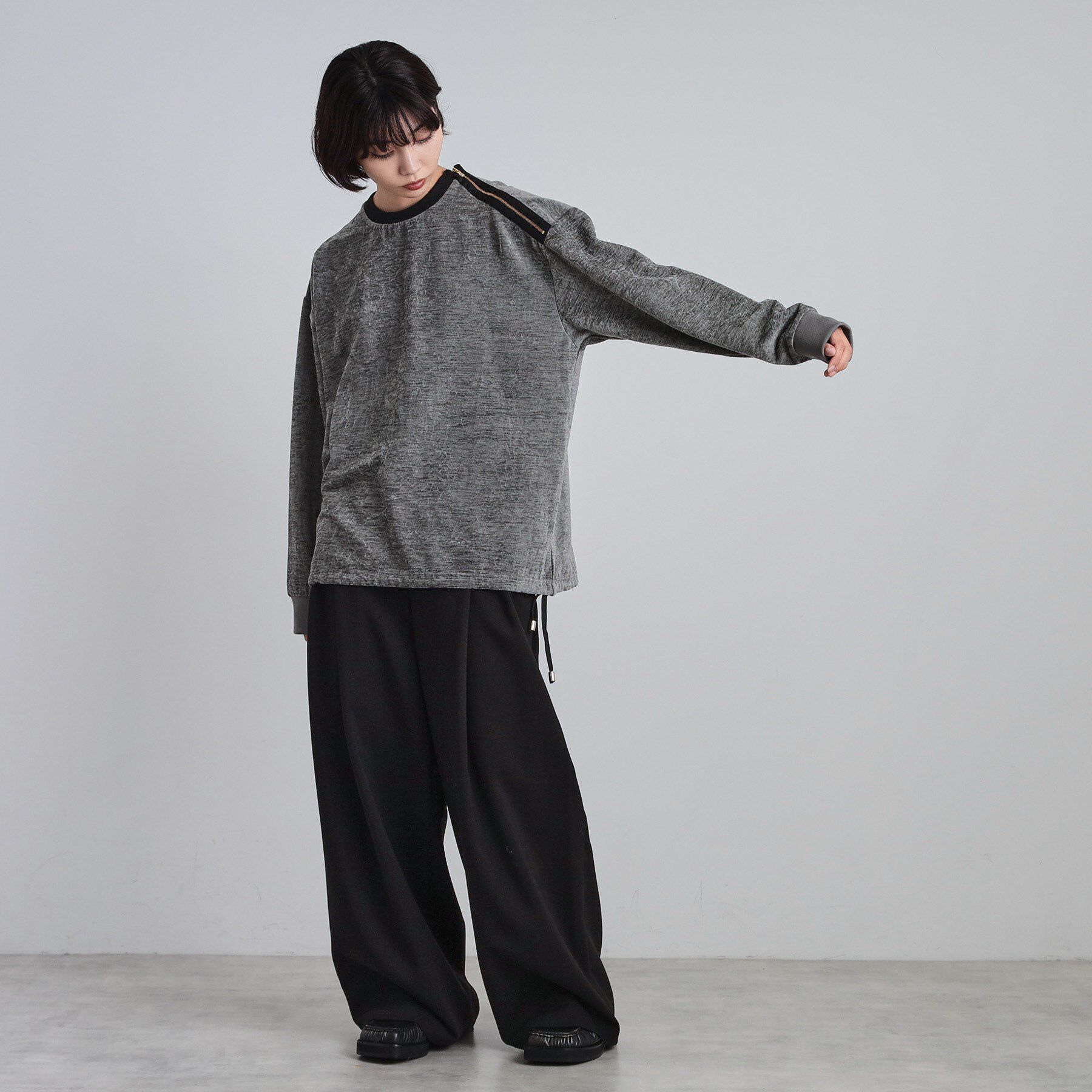 tk.TAKEO KIKUCHI「クラッシュベロアカットソー」|Tシャツ・カットソー|