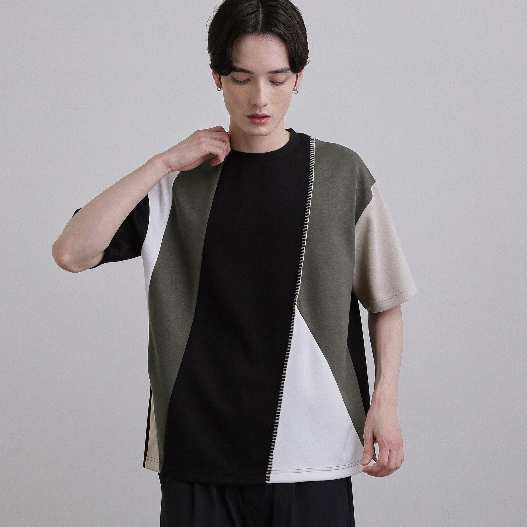 tk.TAKEO KIKUCHI「ダイヤゴナル半袖カットソー」|Tシャツ・カットソー|