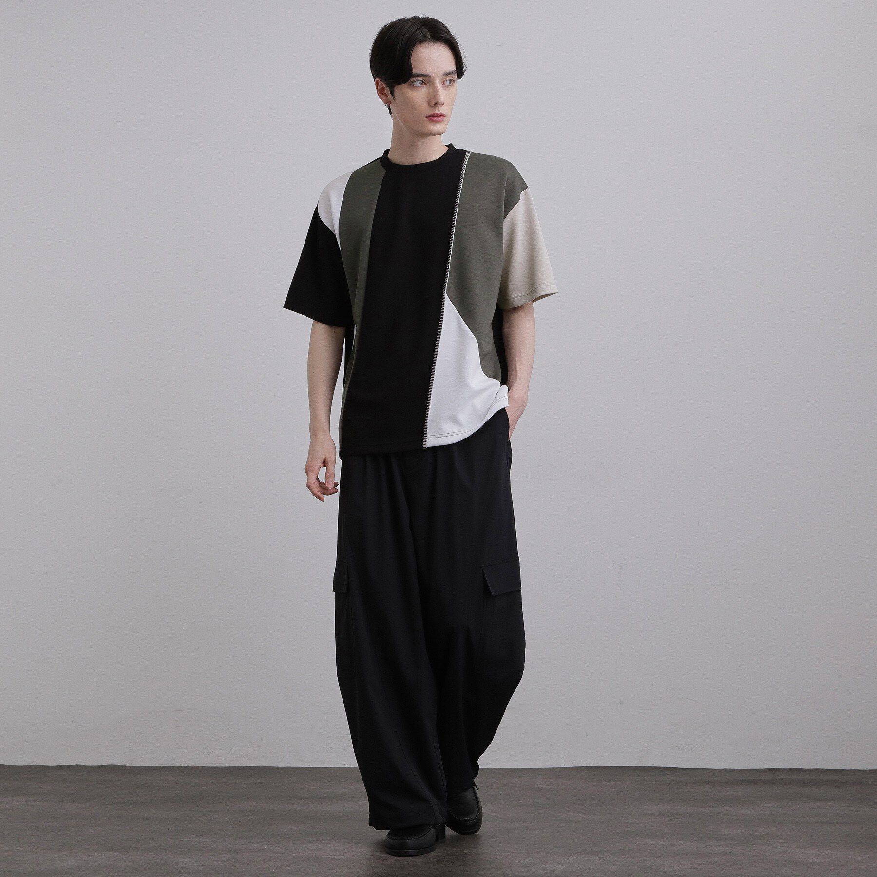 tk.TAKEO KIKUCHI「ダイヤゴナル半袖カットソー」|Tシャツ・カットソー|