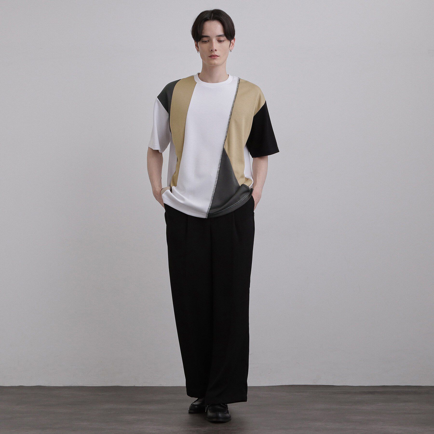 tk.TAKEO KIKUCHI「ダイヤゴナル半袖カットソー」|Tシャツ・カットソー|