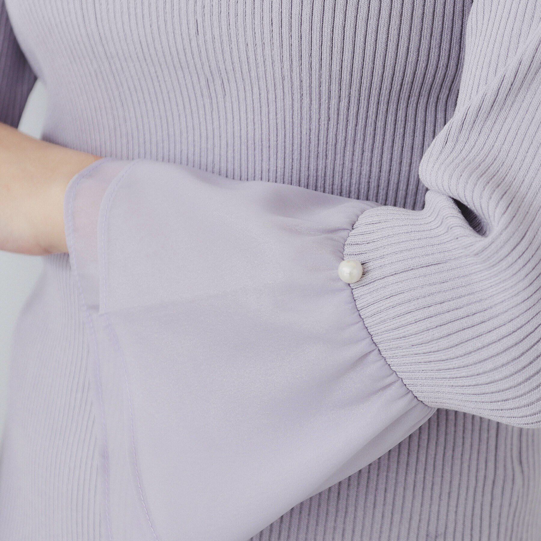 index「フレアスリーブリブニット【洗濯機洗い可】」|ニット・セーター|