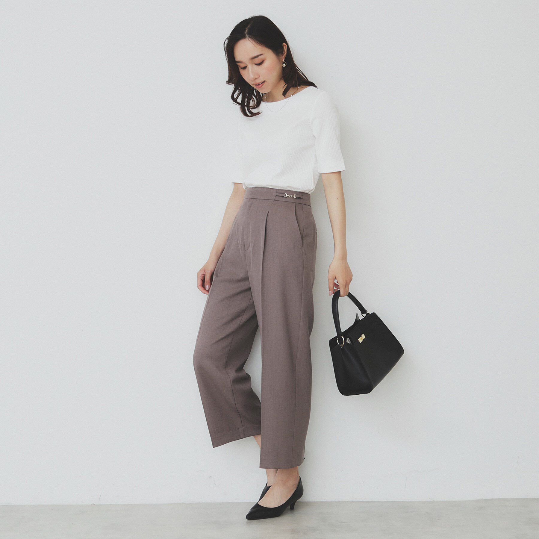 index「サイドビット付きストレッチワイドパンツ【洗濯機洗い可/吸水速乾/防シワ】」|その他|