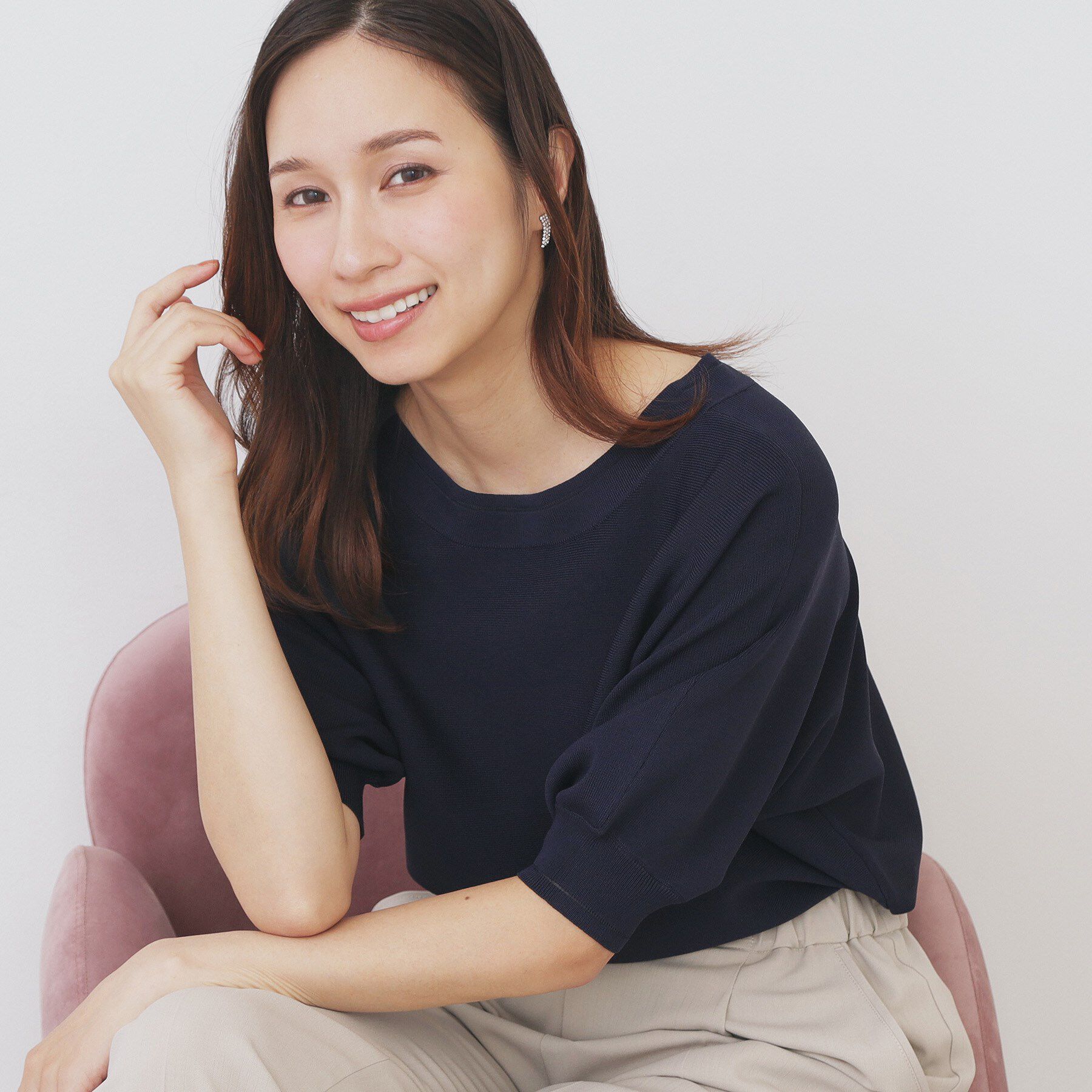 index「《5色展開》前後2WAY ドルマンスリーブニット【UVケア/抗ピル/洗濯機洗い可】」|ニット・セーター|