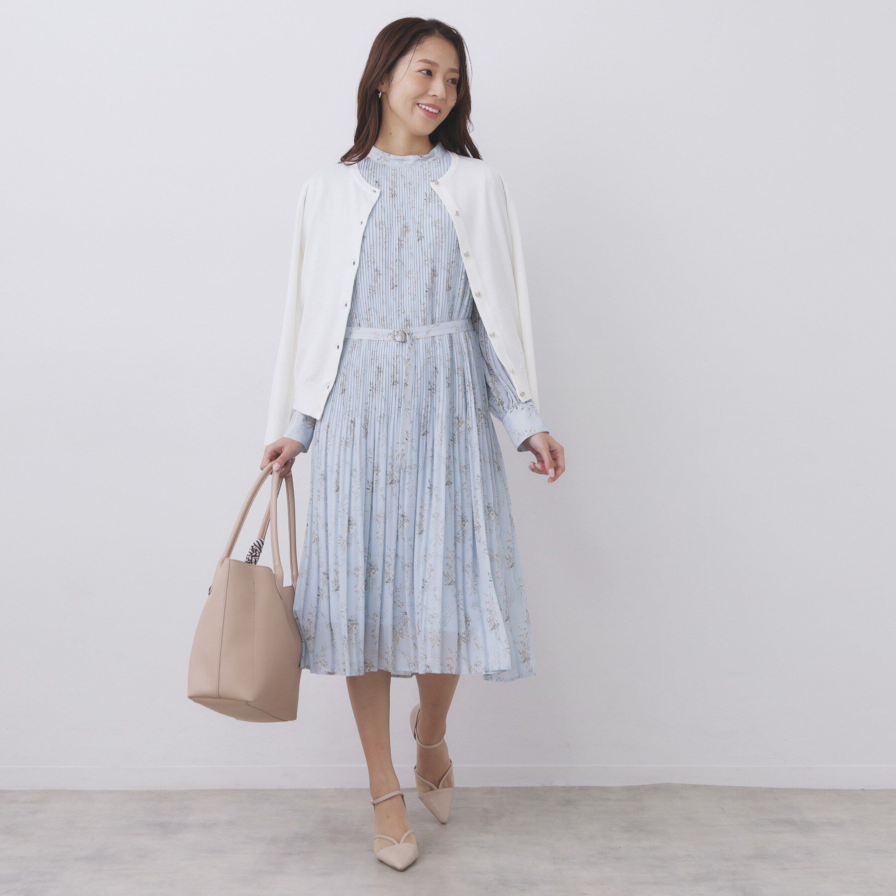 index「柄編みクルーネックカーディガン【洗濯機OK】《7col》」|カーディガン|