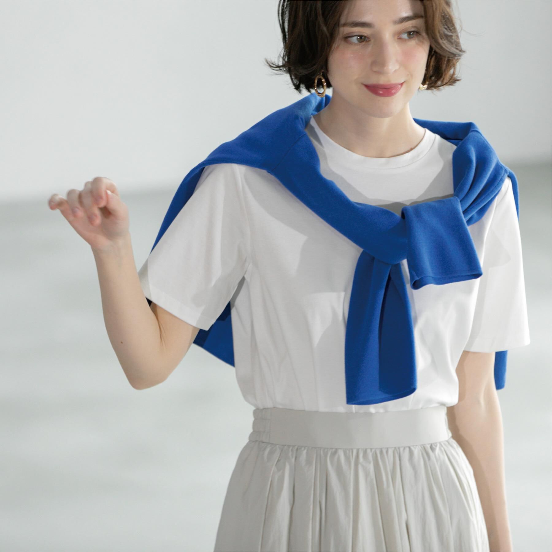 OPAQUE.CLIP「《5色展開/SS-LLサイズ》ベーシックTシャツ【UV/接触冷感/洗濯機洗い可】」|Tシャツ・カットソー|