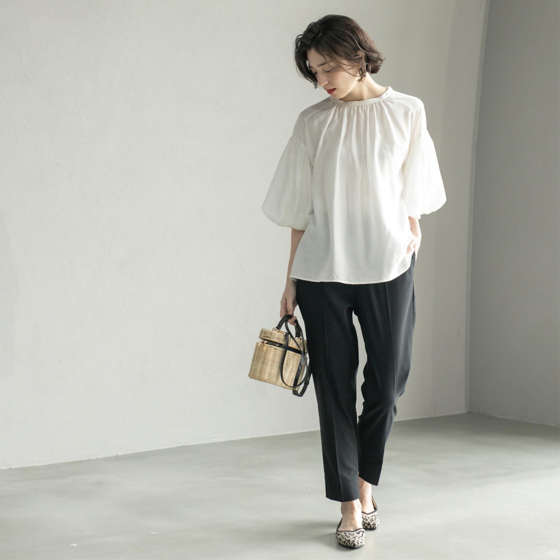 OPAQUE.CLIP「バルーンスリーブブラウス【洗濯機洗い可】」|シャツ・ブラウス|