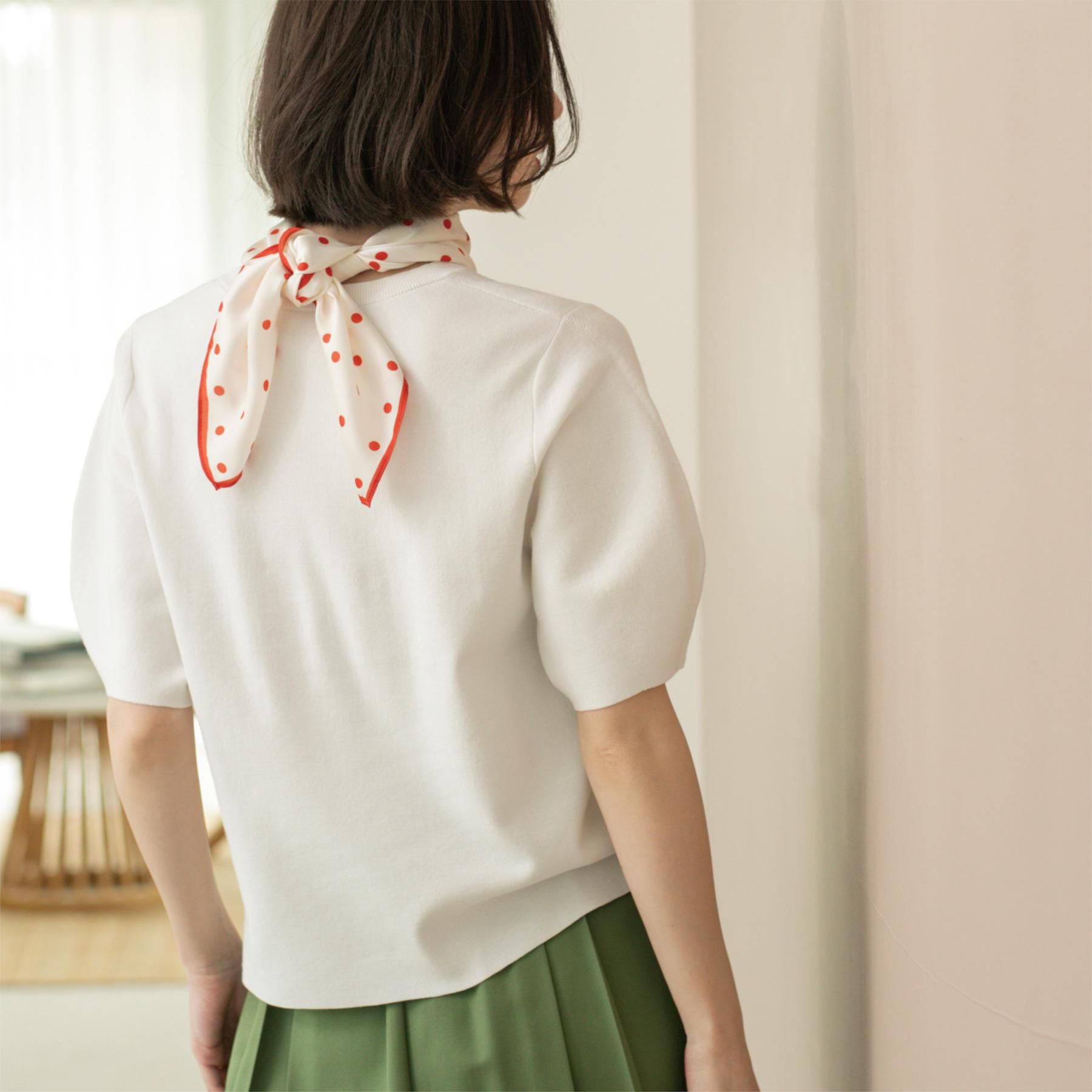 OPAQUE.CLIP「カーブスリーブニット【UV/洗濯機洗い可】」|ニット・セーター|