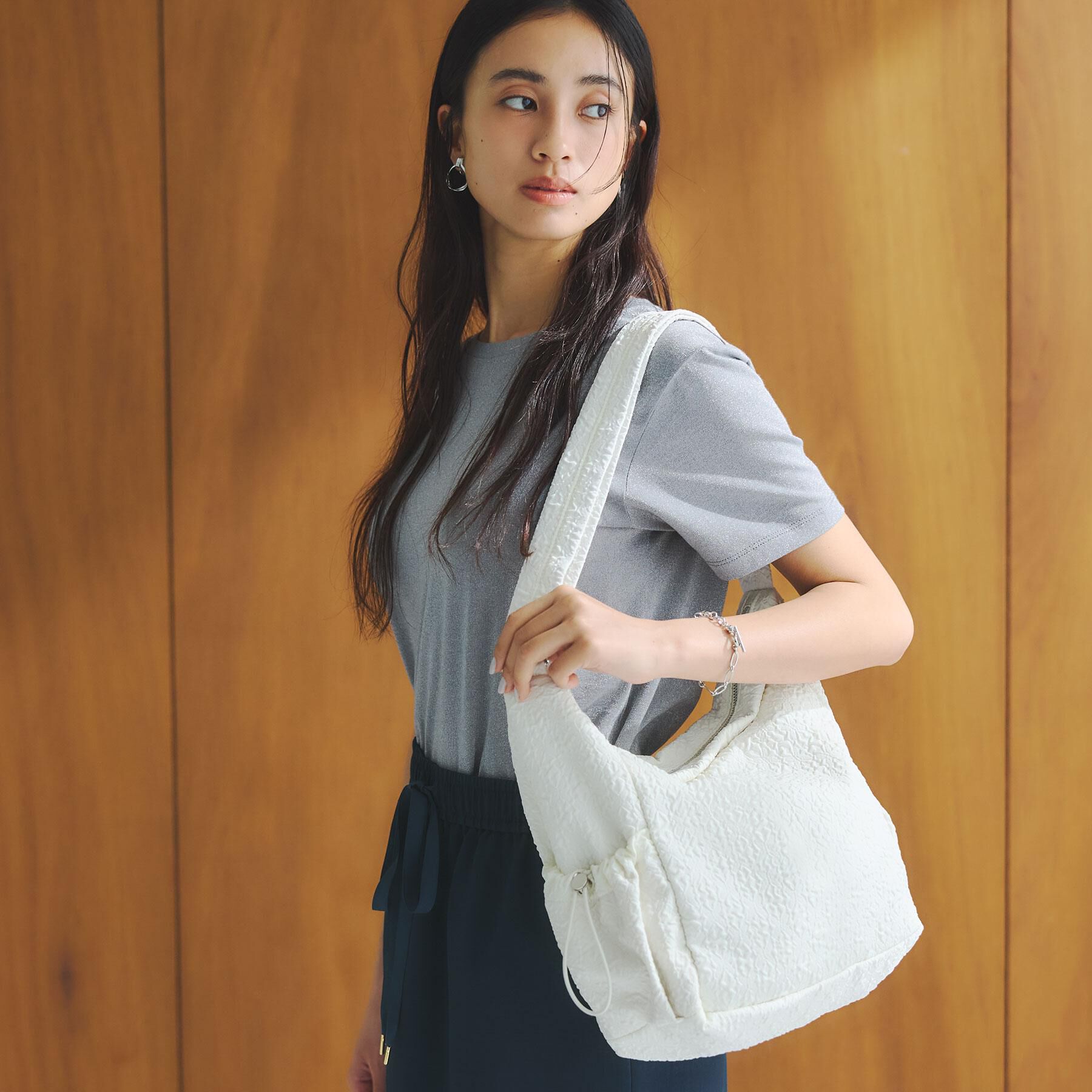 OPAQUE.CLIP「【2WAY／A4サイズ対応】ふくれジャカードショルダーバッグ」|ショルダー・メッセンジャー|