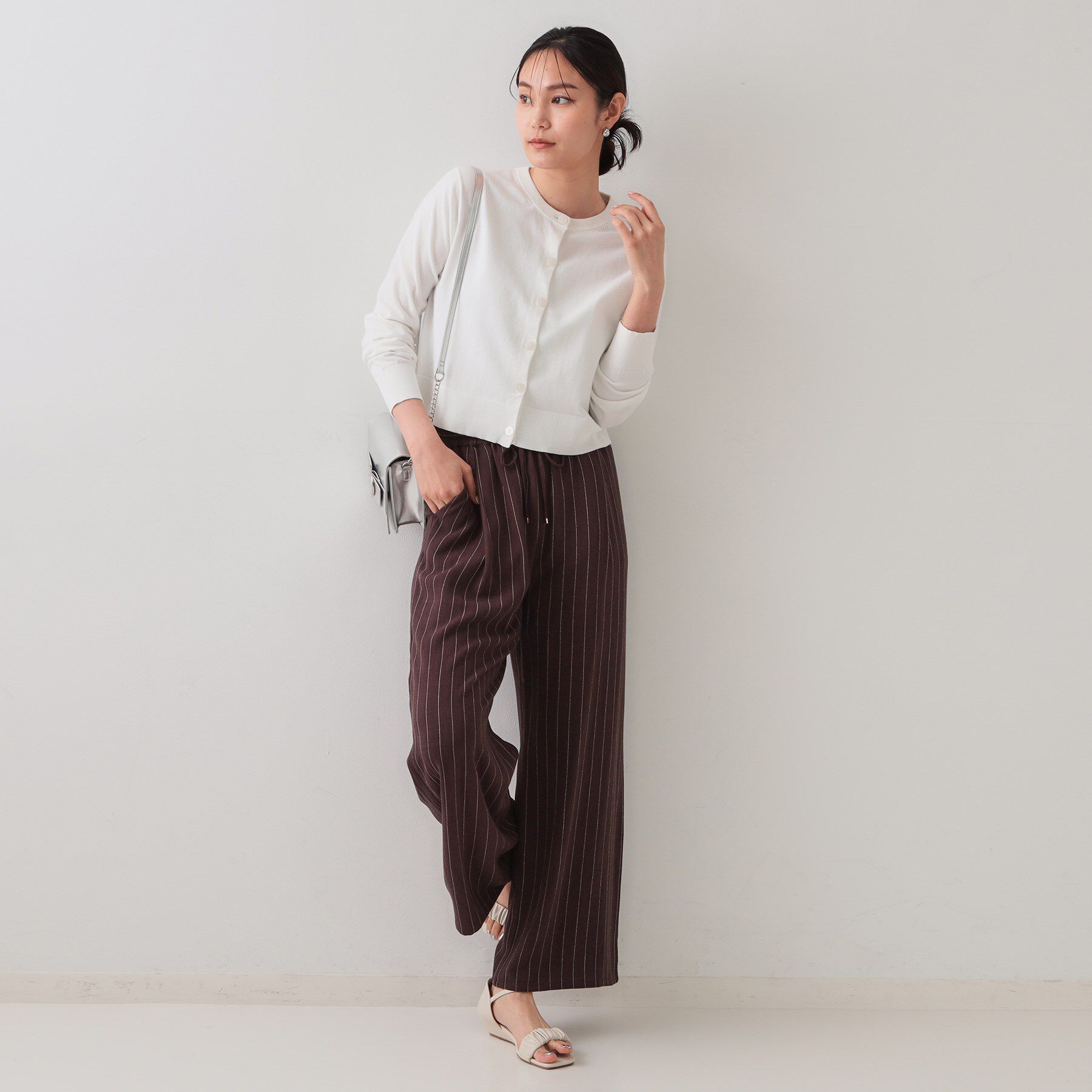 OPAQUE.CLIP「ショートニットカーディガン【UV/洗濯機洗い可】」|カーディガン|