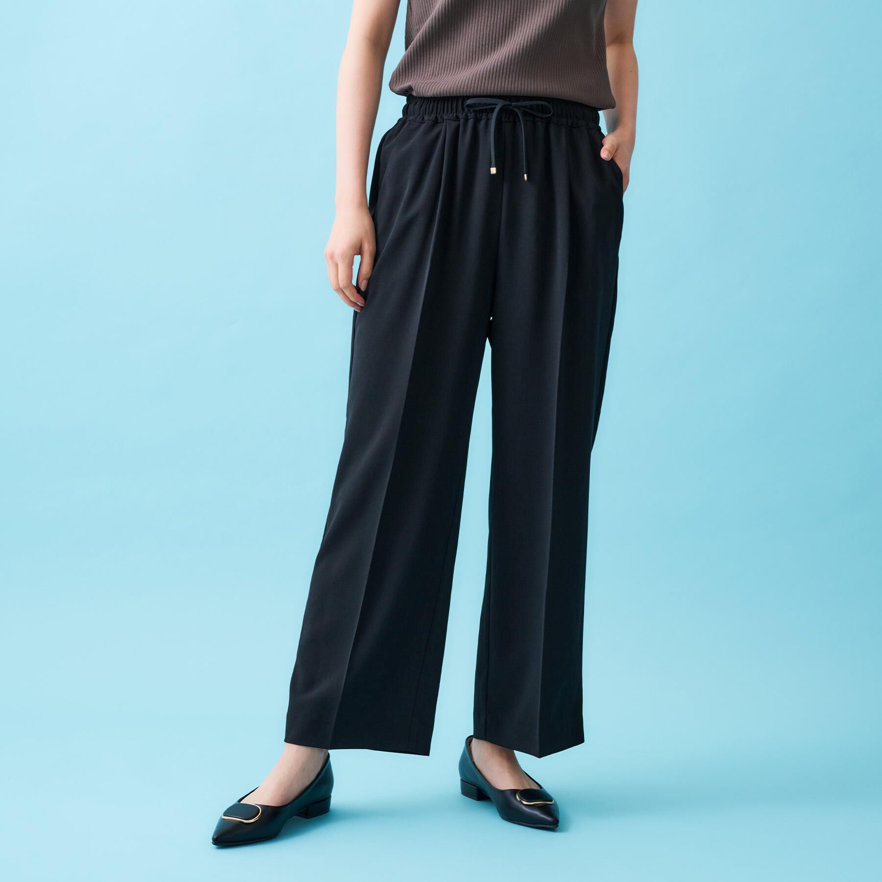 OPAQUE.CLIP「美脚イージーワイドパンツ【防シワ/洗濯機洗い可/抗ピル/ストレッチ】《丈が選べる/SS-LLサイズ/」|その他|